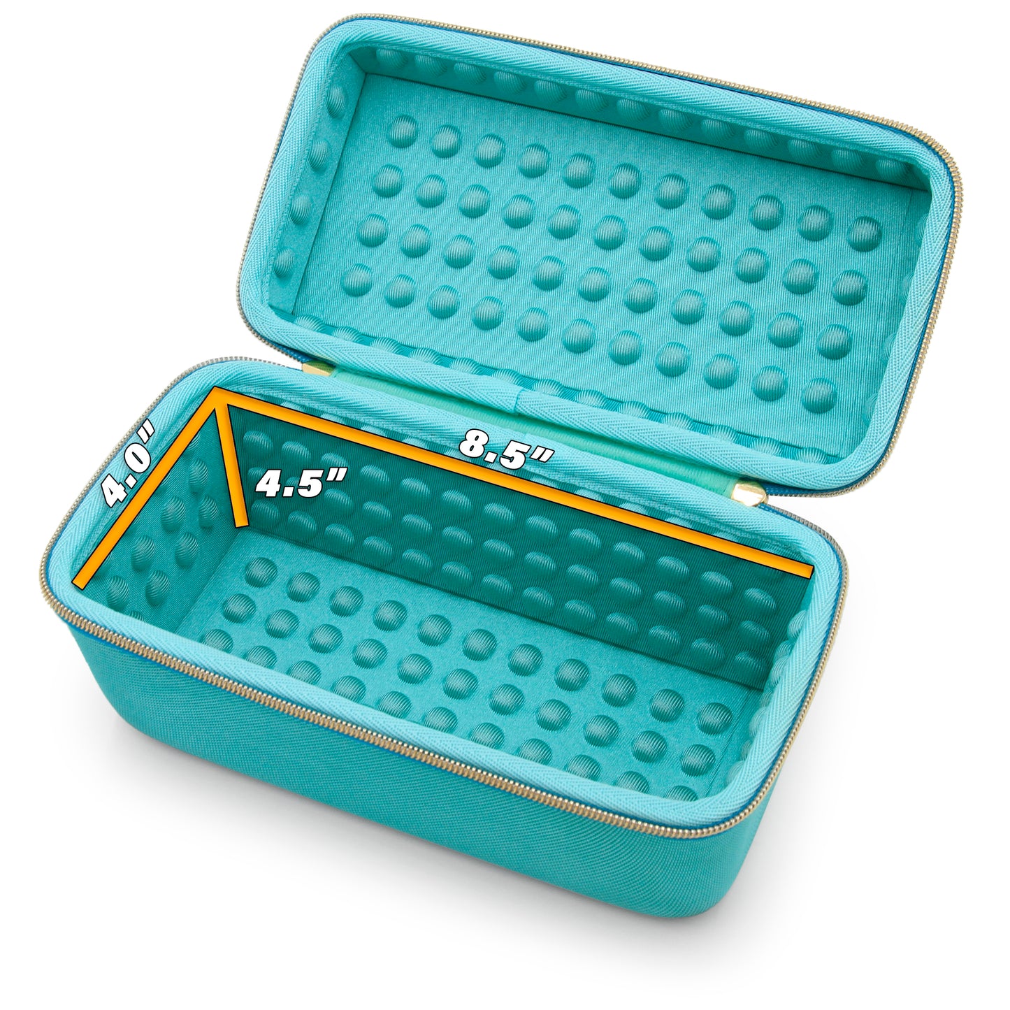 Clipper Case Holds Up to 3 Clippers, Hair Buzzers, Trimmers or T-Finisher Up to 8.5" - Travel Barber Case Only, Turquoise
