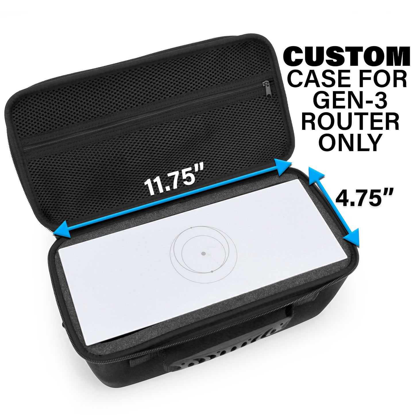 Travel Case Compatible with Starlink Gen 3 Mesh Router & Power Supply - Hard Shell Case for V3 Satellite Kit Accessories - Does Not Fit Cable or Dish