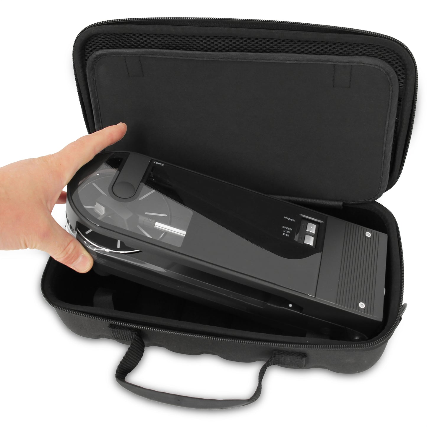 Audio-Technica Sound Burger Case - Protective Travel Case for AT-SB727 Portable Turntable - Black or Grey Options