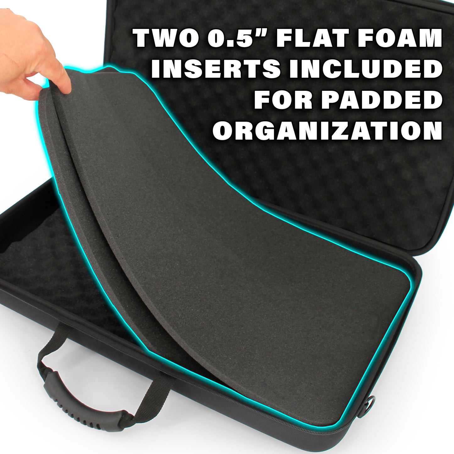 Portable Monitor Case for 15.6" to 24" Gaming Monitors - Hard Shell EVA Screen Cover with Padded Foam Fits Accessories for 15.6-17.3" Screens