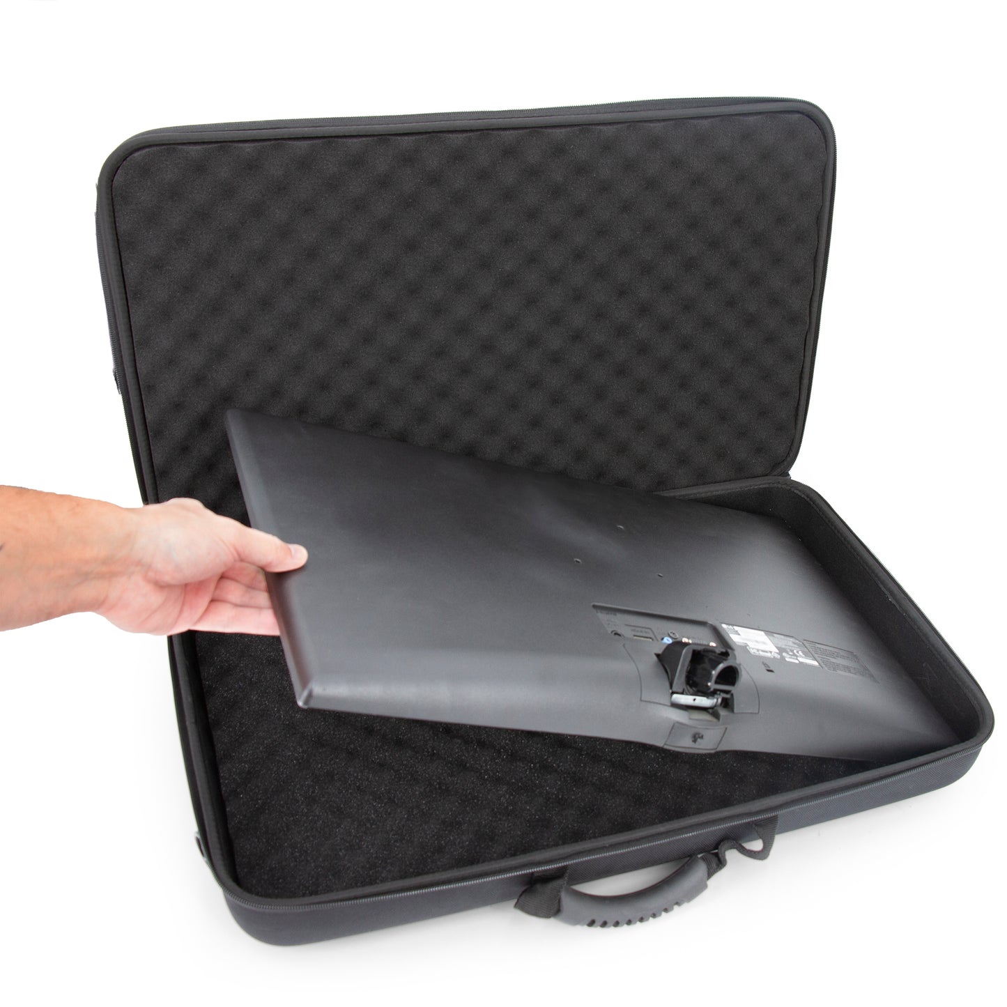 Portable Monitor Case for 15.6" to 24" Gaming Monitors - Hard Shell EVA Screen Cover with Padded Foam Fits Accessories for 15.6-17.3" Screens