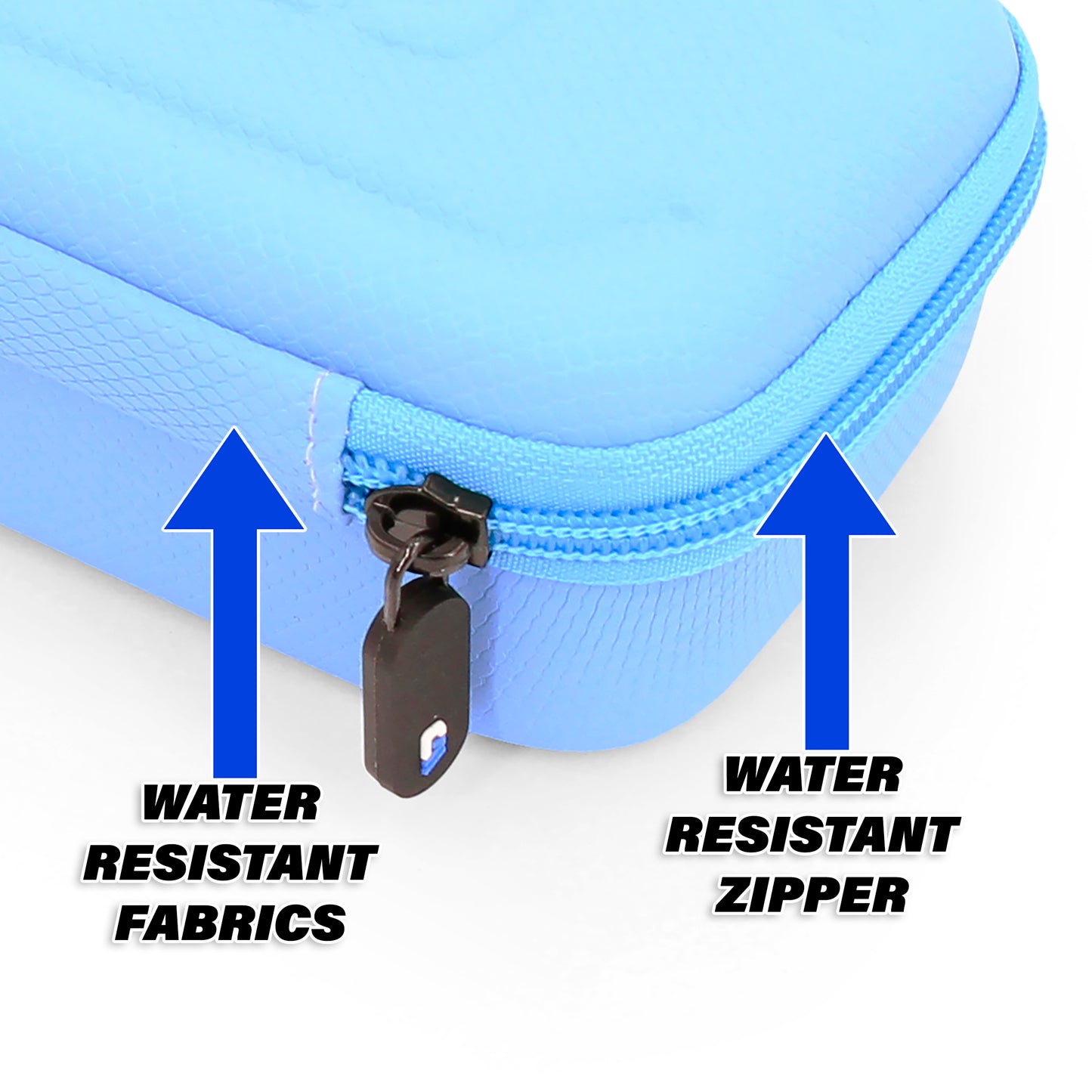 Carry Case Compatible with Moonbird Moonbuddy Guided Meditation and Breathing Device, USB-C Cable and More - Includes Light Blue Case Only