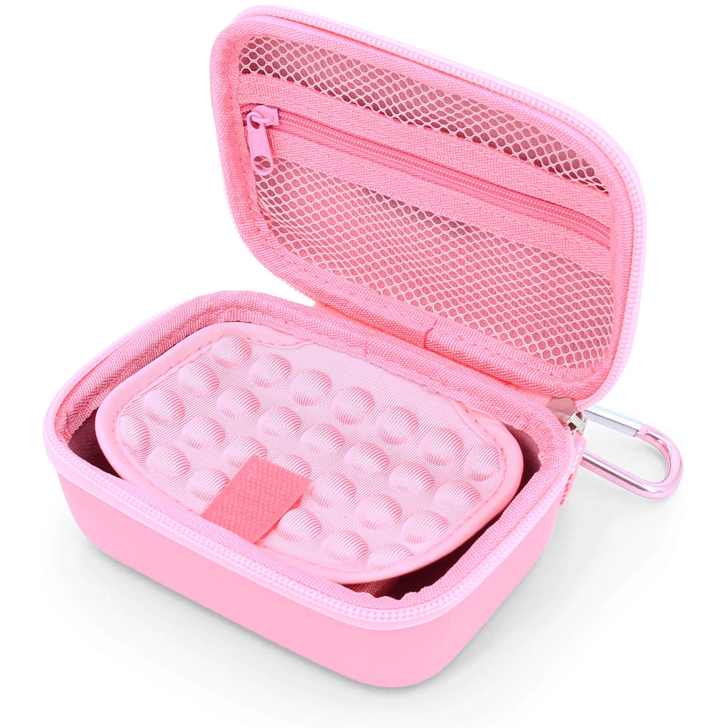 Carry Case Compatible with The Moonbird Moonbuddy Guided Meditation and Breathing Device, USB-C Cable and More - Includes Pink Case Only