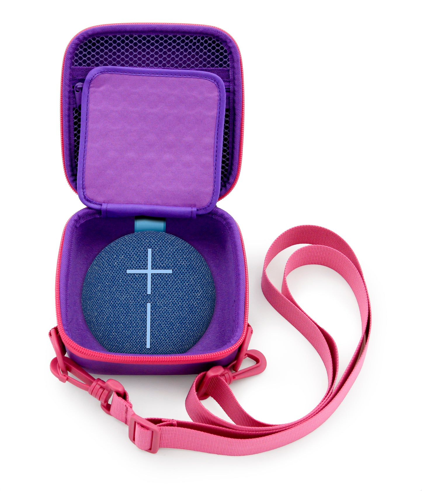 Travel Case Compatible with Ultimate Ears MINIROLL Bluetooth Speaker & Charging Cable, Includes Carry Case Only (Purple)