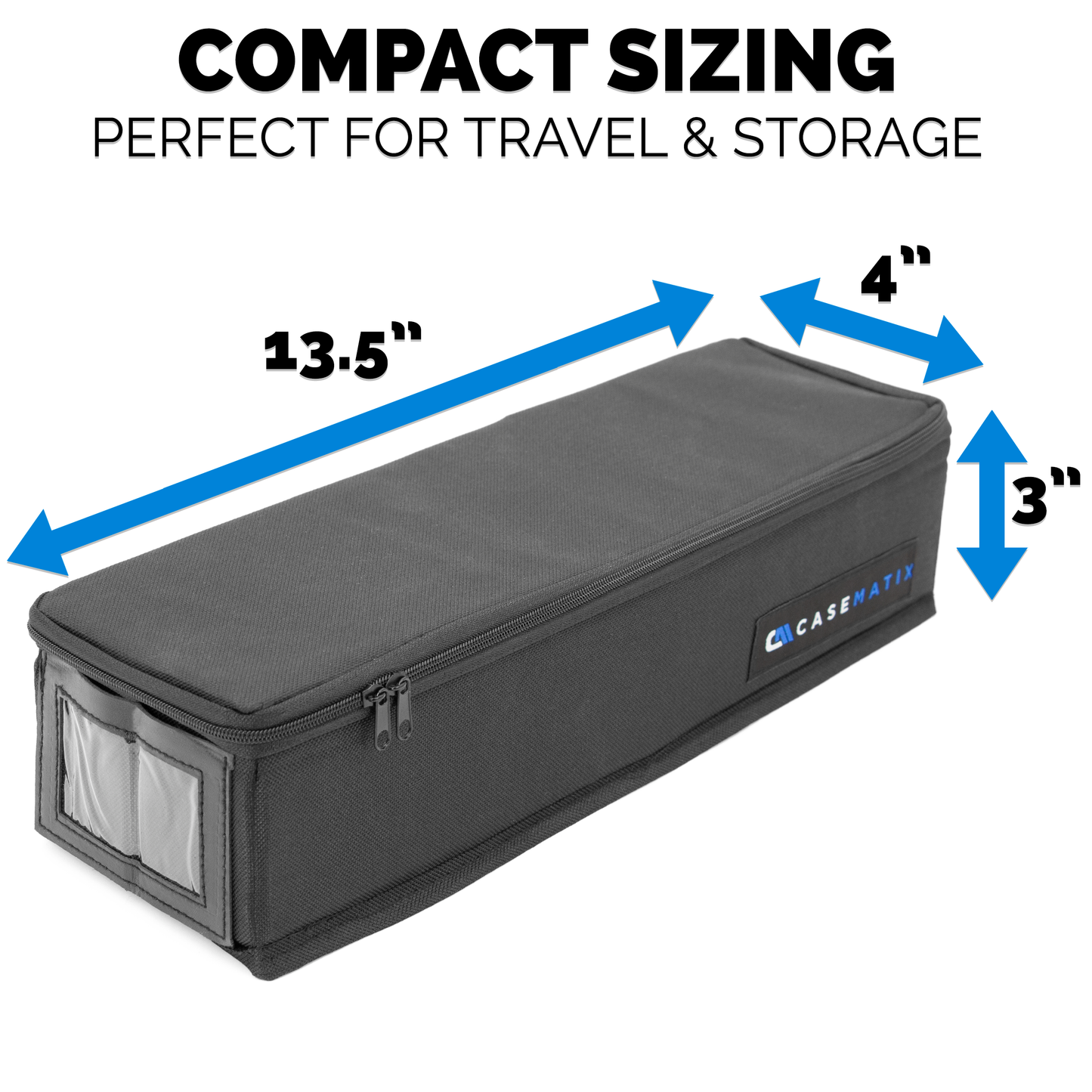 Top Loader Card Storage Case for Trading Cards Fits 200 3" x 4" 35pt Toploaders For Cards with 3 Card Case Dividers and a Collapsible Design