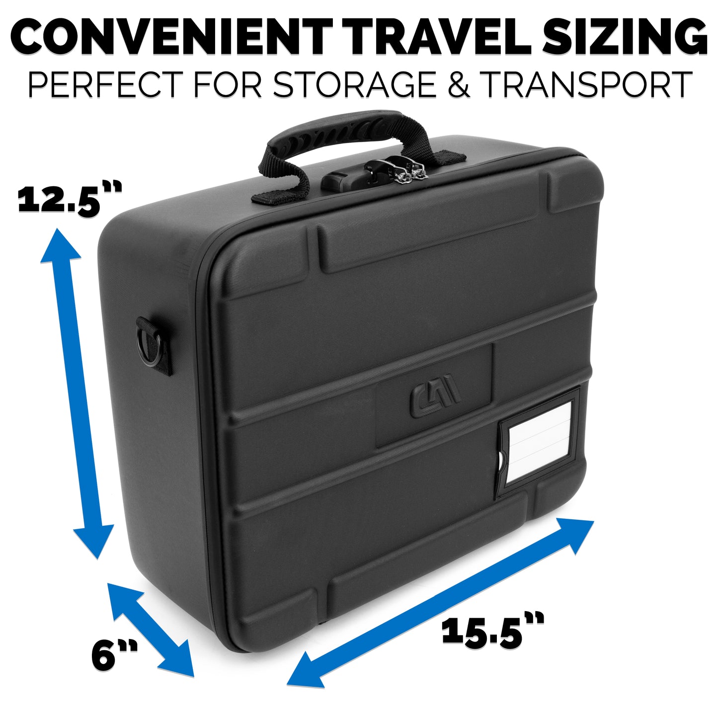 Rock Collection Travel Case with Programmable Lock - 144 Slot Rock Collection Box with Four Trays, Crystal Storage Case with Shoulder Strap