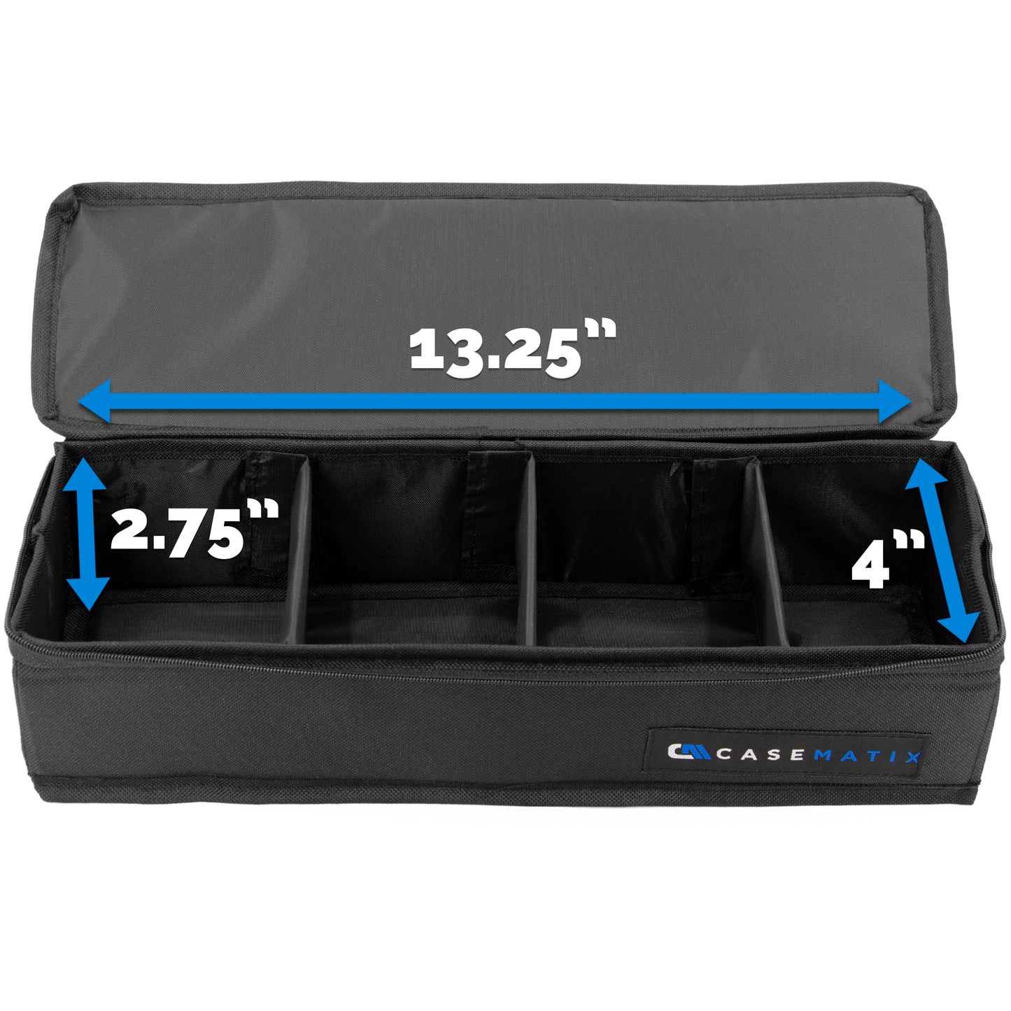 Top Loader Card Storage Case for Trading Cards Fits 200 3" x 4" 35pt Toploaders For Cards with 3 Card Case Dividers and a Collapsible Design