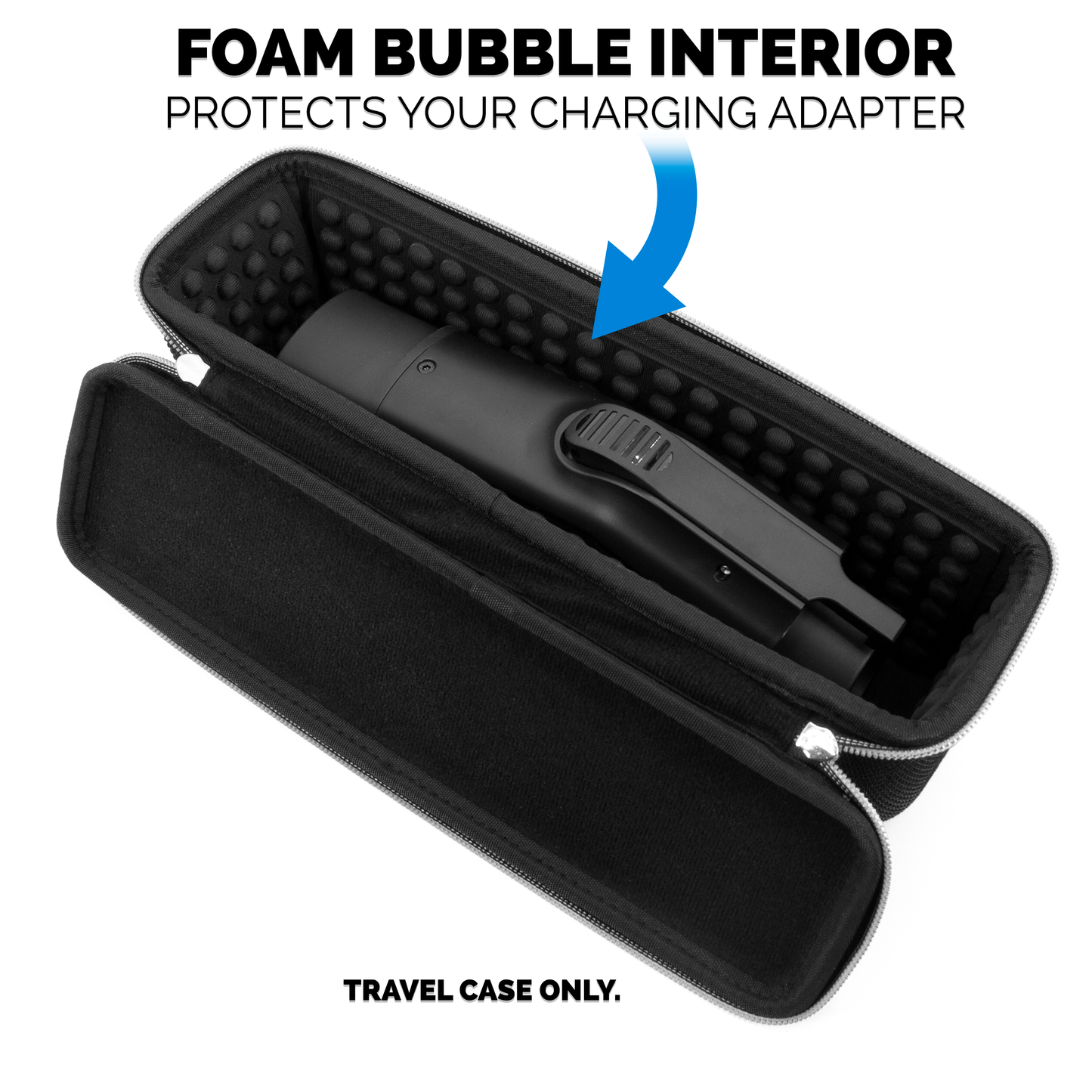 Travel Case Compatible with Tesla to J1772 Charging Adapter Up to 10.5" x 3.5" x 2.4" - Hard Shell Case with Handle for EV Charging Adapter