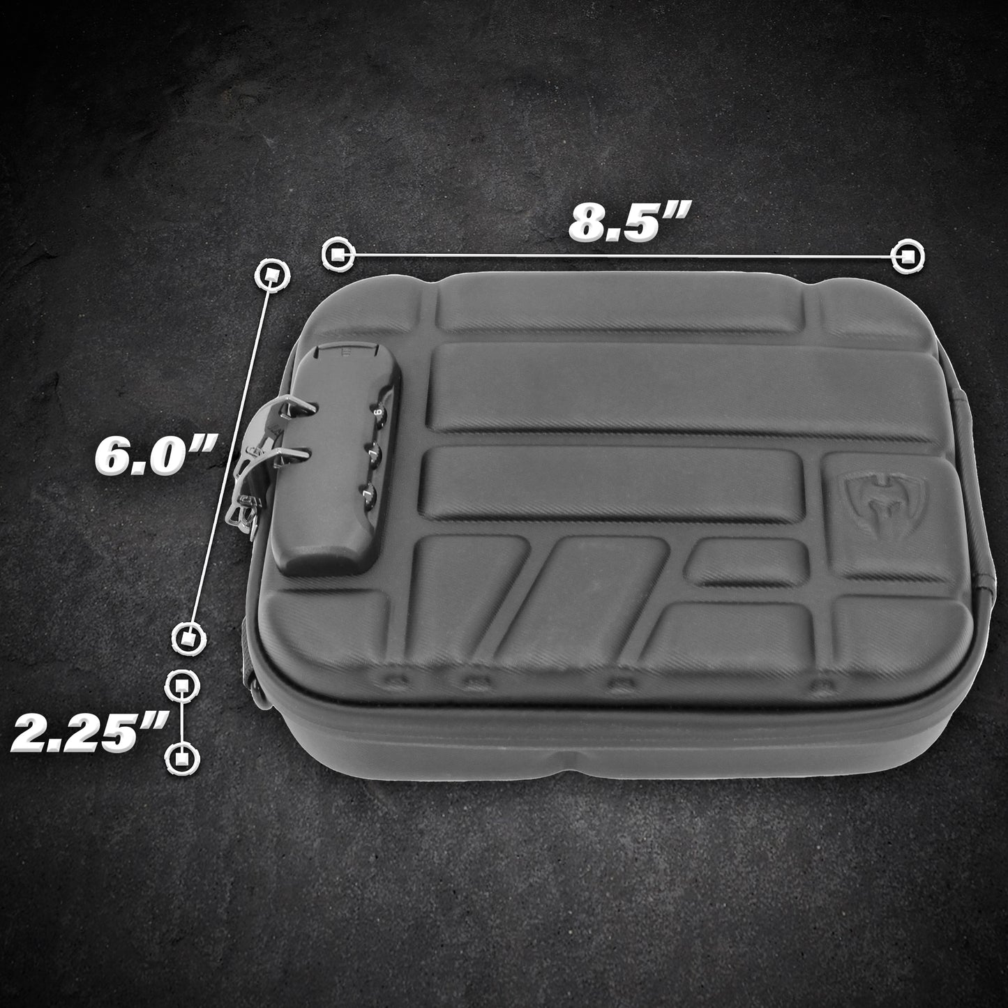 Concealed Carry Locking Pistol Case Fits 9mm Pistols and Extra Mag - Portable EVA Handgun Case Water Resistant Gun Bag and Shoulder Strap