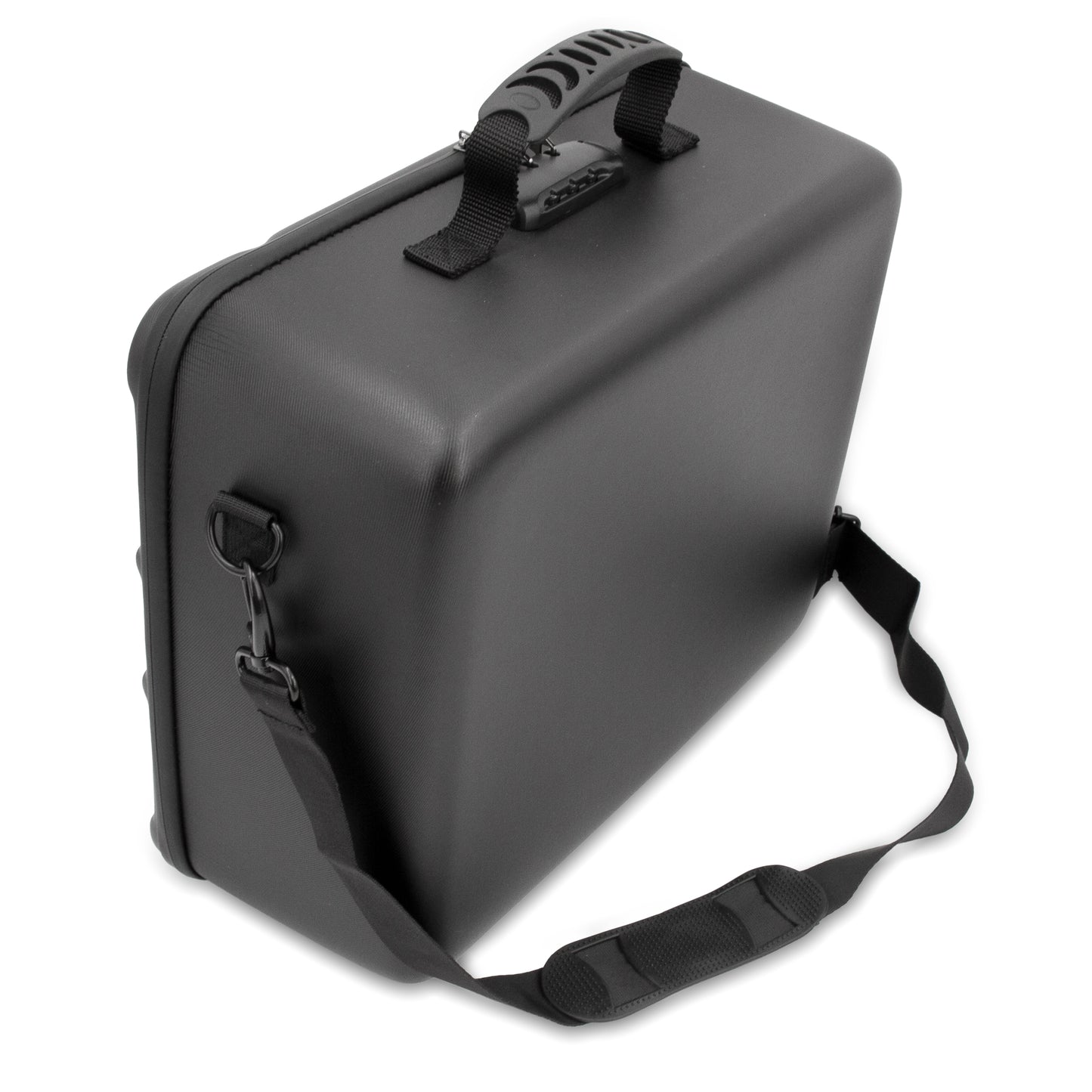 Rock Collection Travel Case with Programmable Lock - 144 Slot Rock Collection Box with Four Trays, Crystal Storage Case with Shoulder Strap