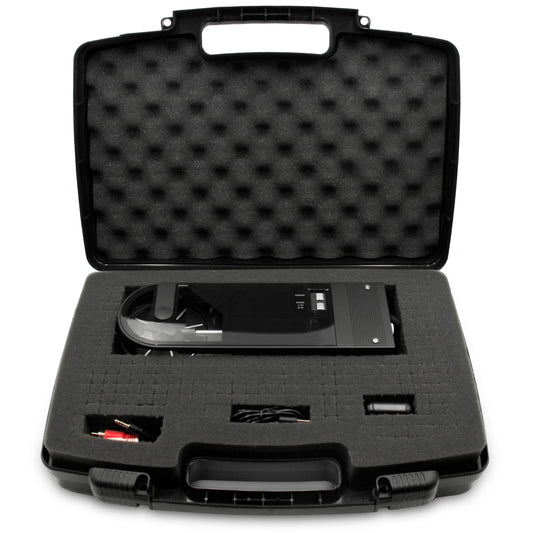 Travel Case Compatible with Audio-technica AT-SB727 Portable Turntable Sound Burger Vinyl Record Player - Includes Customizable Foam Carrying Case Only with Carry Handle