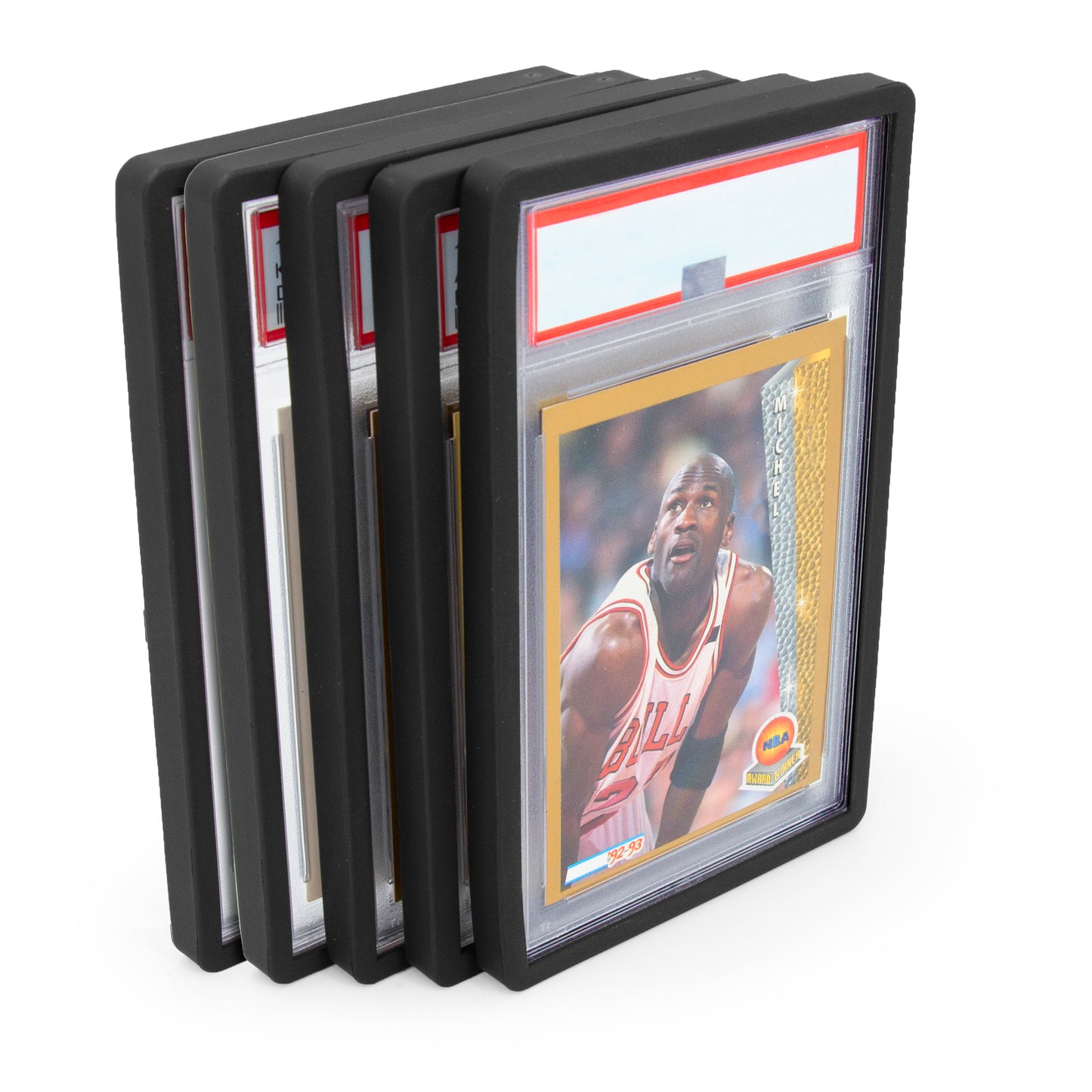 Graded Card Bumper Guards Compatible with PSA Graded Cards, Includes 5 Graded Card Sleeve Protectors, Does Not Fit Other Slab Card Brands