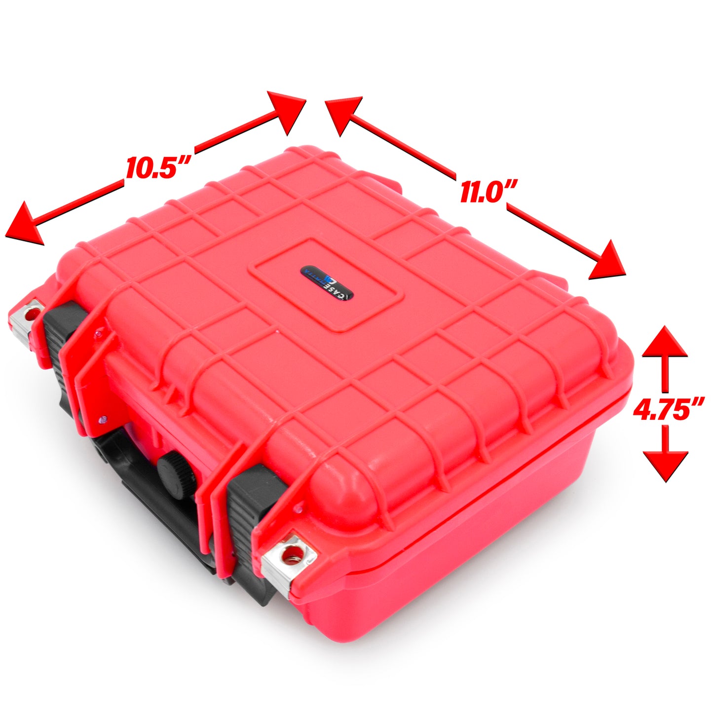 Watch Travel Case With 8 Watch Roll Holders Included - Waterproof Watch Case With Foam Watch Box Display Tray, Fits 24mm to 56mm Faces, Red