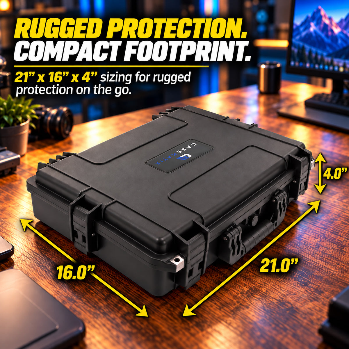 Waterproof IP67 Laptop Hard Case for 15.6-17.3 inch Gaming Laptops - Laptop Case with Foam Compatible with Asus Acer MSI Alienware Gaming & More