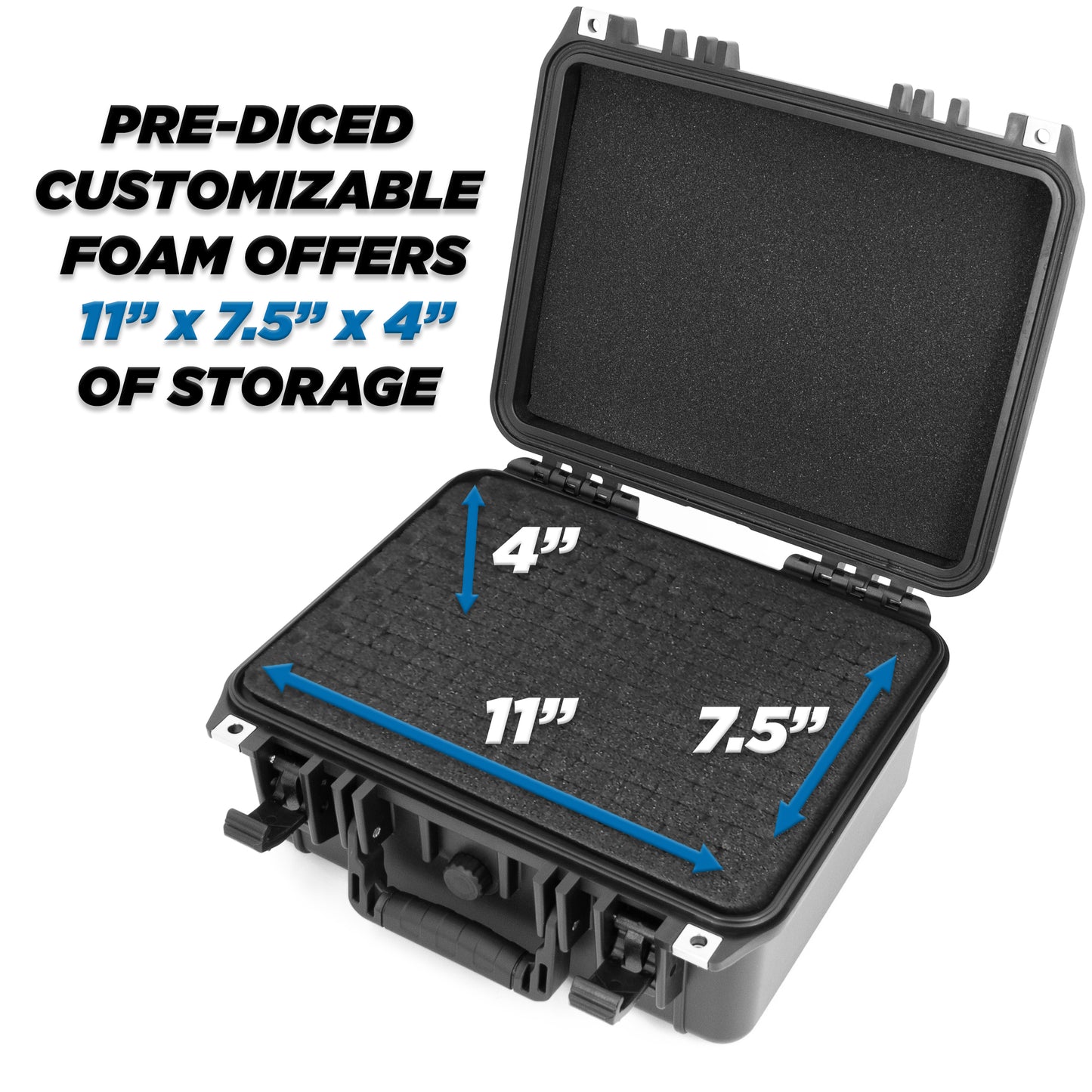 Graded Coin Case Compatible with 55+ PCGS or NGC Coin Slabs, Waterproof Coin Storage Box with Customizable Foam