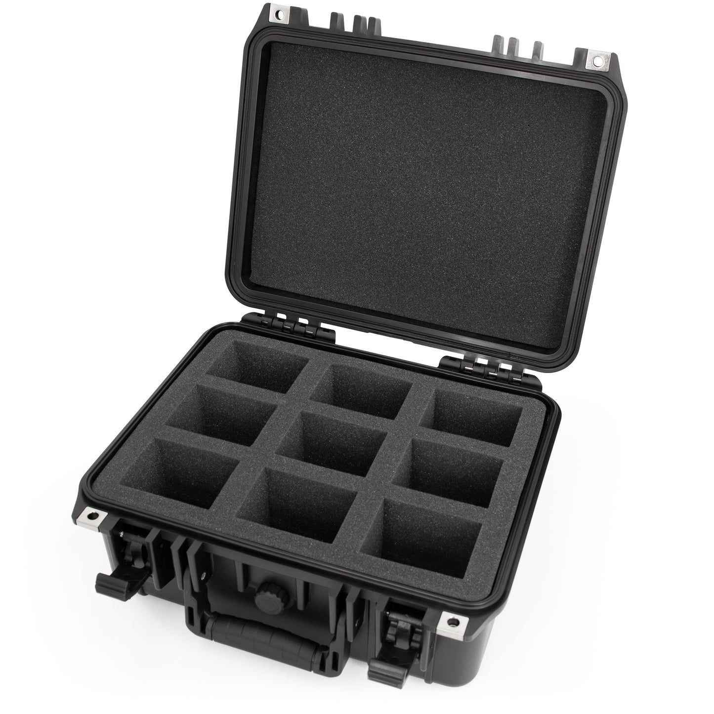Waterproof One Touch Card Holder Case and Toploader Trading Card Storage with Custom Foam Fits 315 Top Loaders For Sports Cards or 65 Magnetic Holders