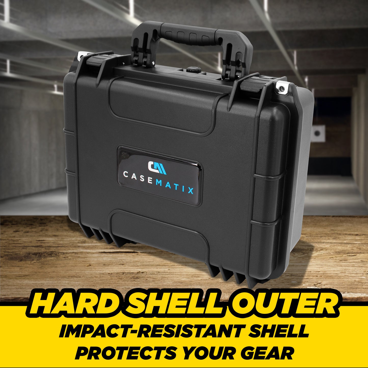 TSA Approved 3 Pistol Case - 16" IPX7 Waterproof Handgun Case for 3 Handguns & 9 Magazines with Accessory Storage & Hard Shell