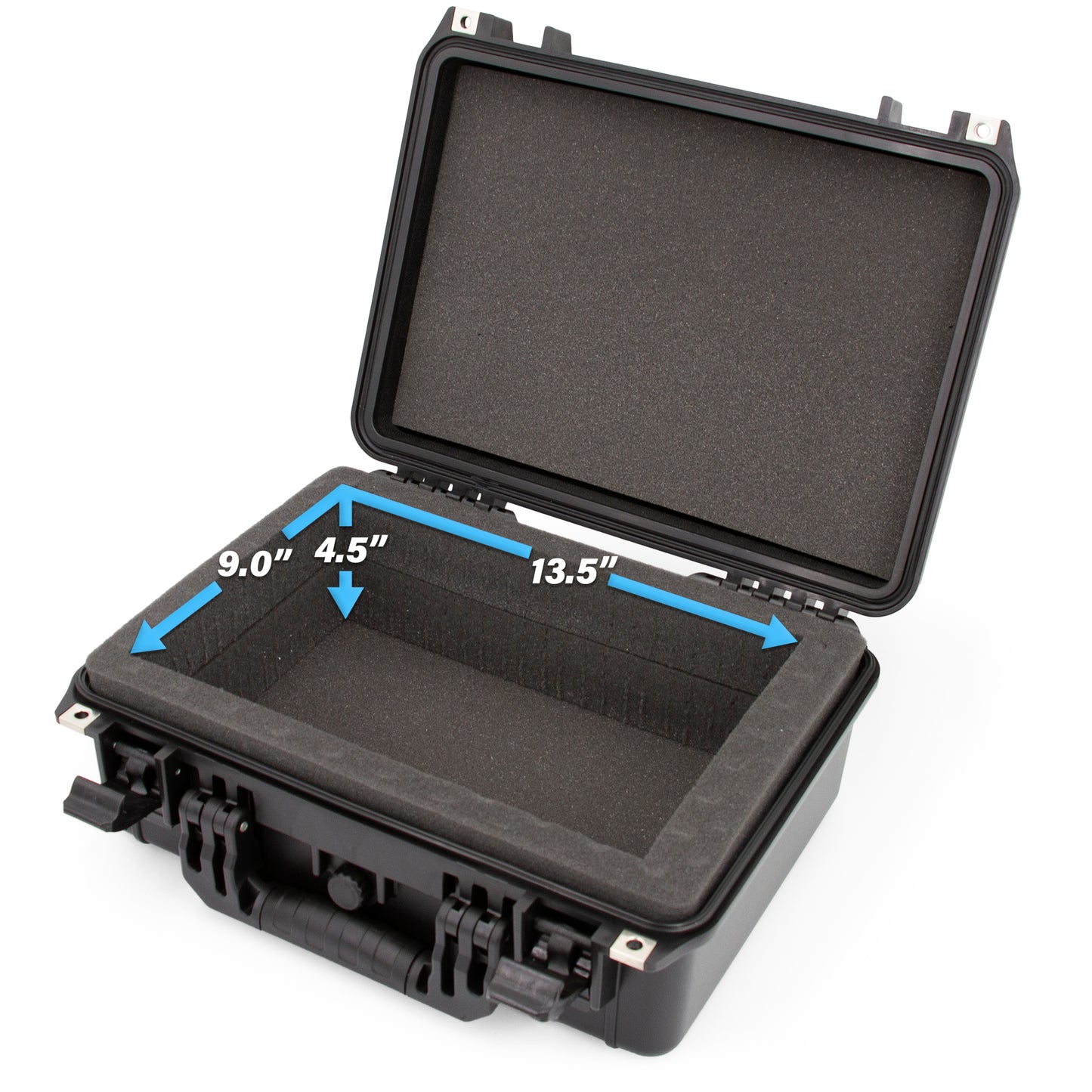 16" Waterproof Marine Case Compatible with Garmin Striker/Humminbird Helix/Lowrance - Airtight Protection with 4-Layer Customizable Foam System