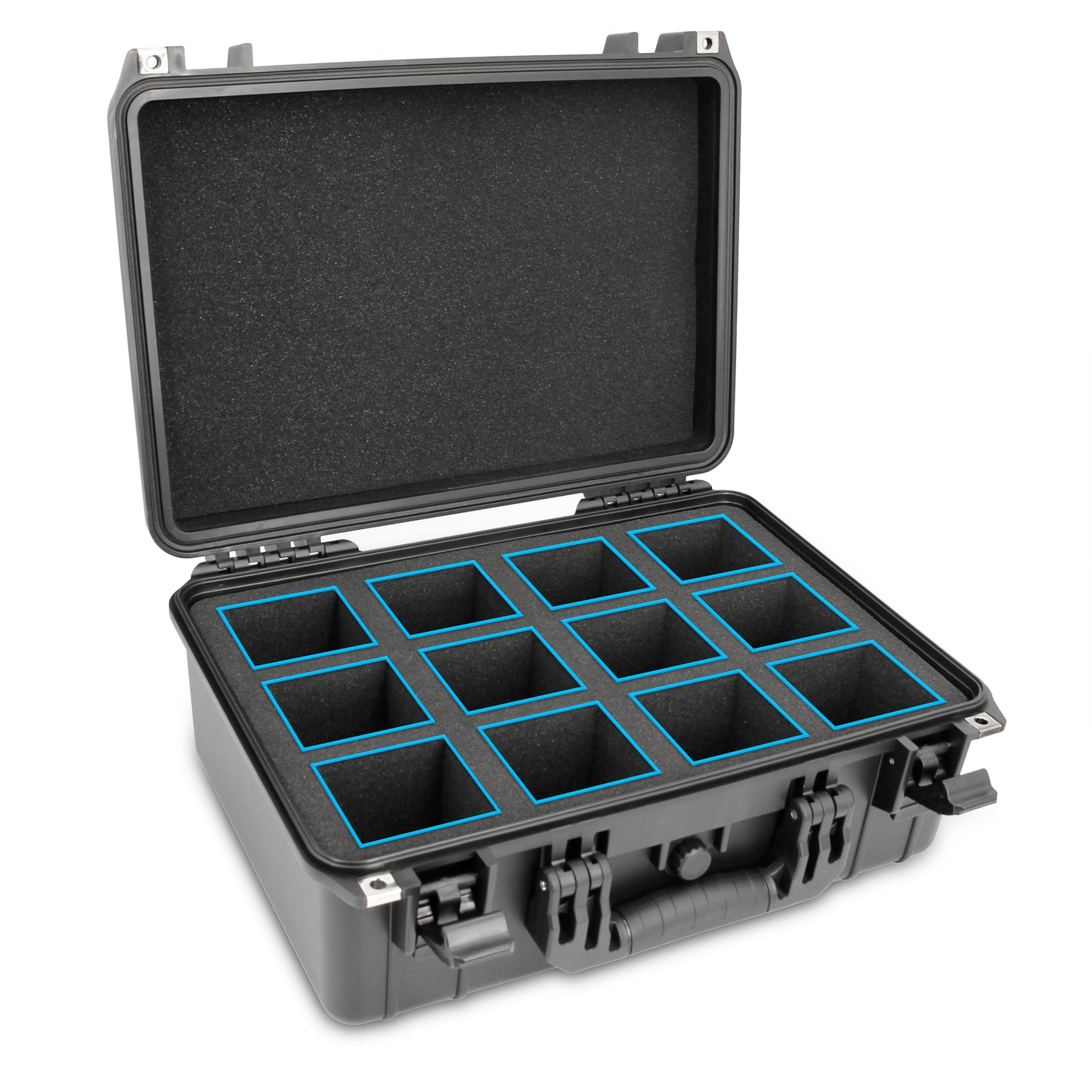 Graded Card Case Compatible with 130 PSA Graded Sports Trading Cards, Waterproof Graded Slab Trading Card Box with 12 Cut Storage Dividers