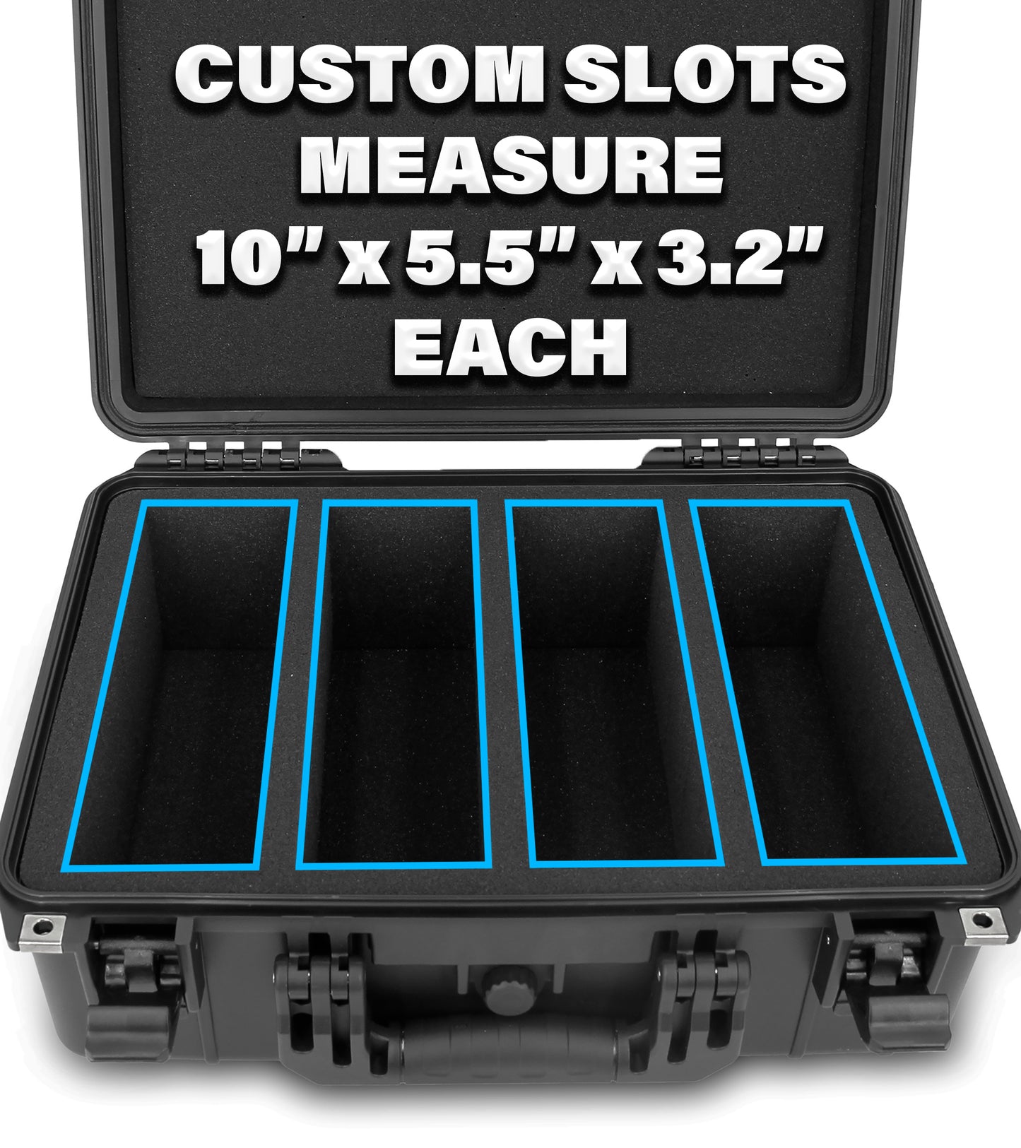 Graded Card Storage Box - 130 BGS/CSG/PSA Cards, IPX7 Waterproof Case w/ Dividers & Dual Locks for Sports Trading Card Slabs & Top Loaders