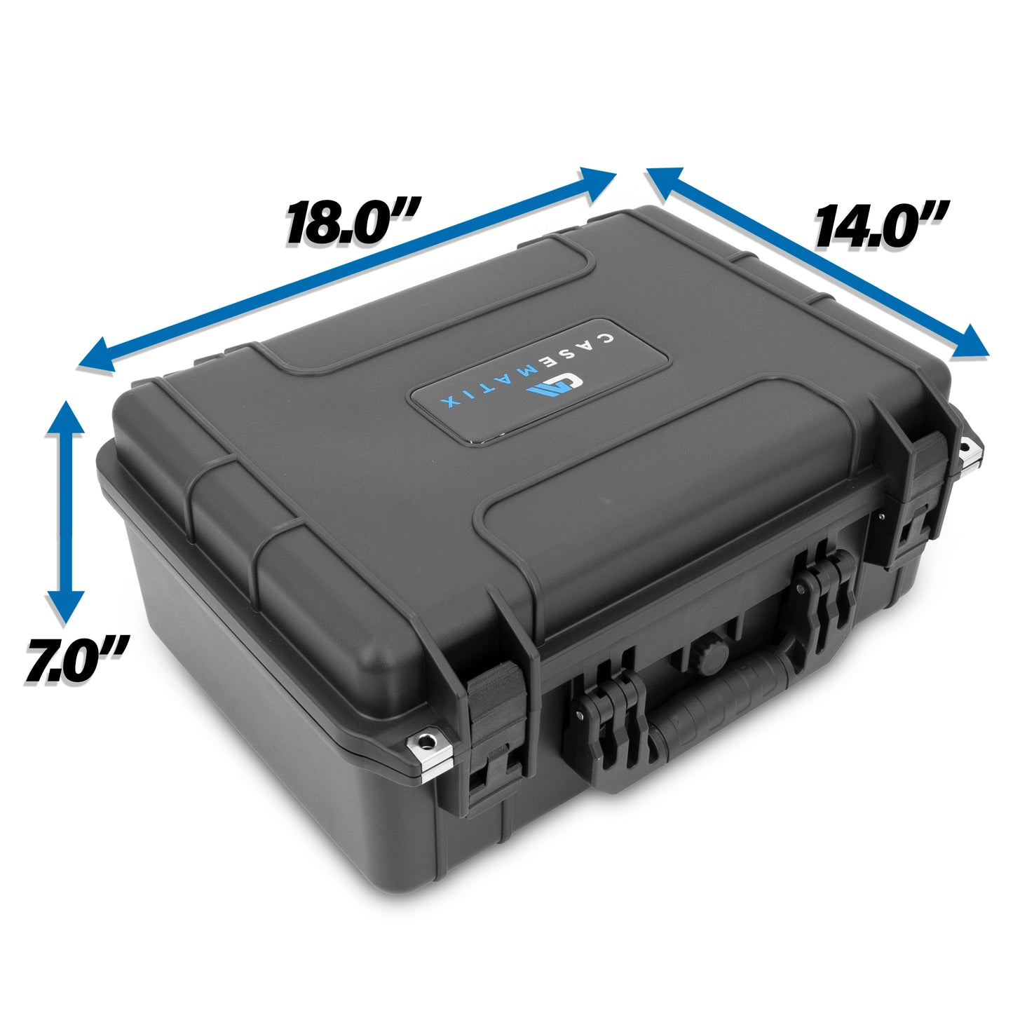 Waterproof Hard Shell Projector Case Compatible with Optoma/ViewSonic/NEC Home Theater Projectors up to 15" - Customizable Diced Foam Interior