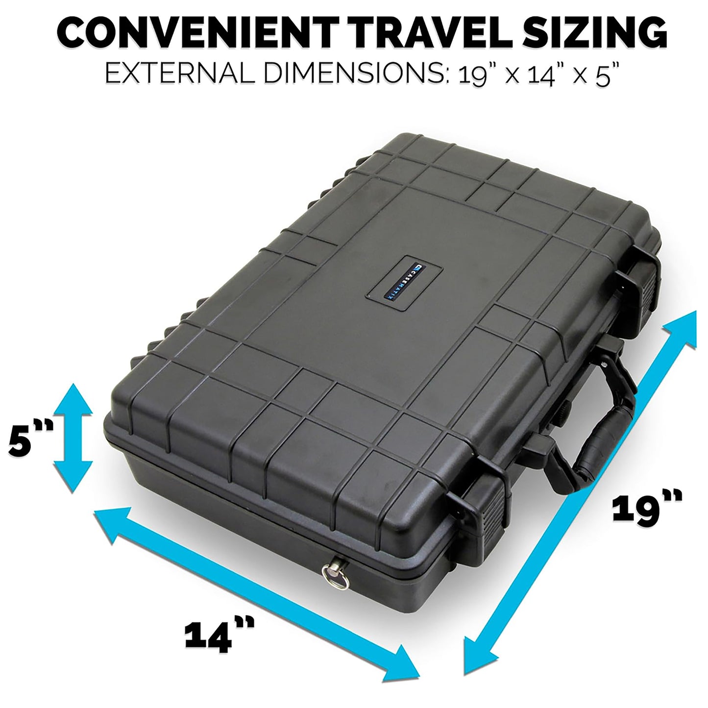 Portable Monitor Case for 15.6" to 17" Gaming Monitors or Laptop Portable Screens with Padded Foam, Includes Waterproof Travel Case Only