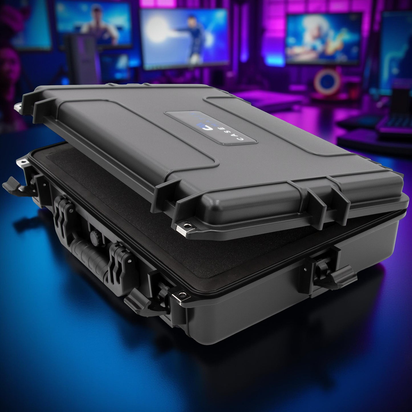 Waterproof IP67 Monitor Hard Case Fits Monitors up to 21 Inch - Heavy Duty Hard Monitor Travel Case for Portable Displays, Gaming Monitors & More