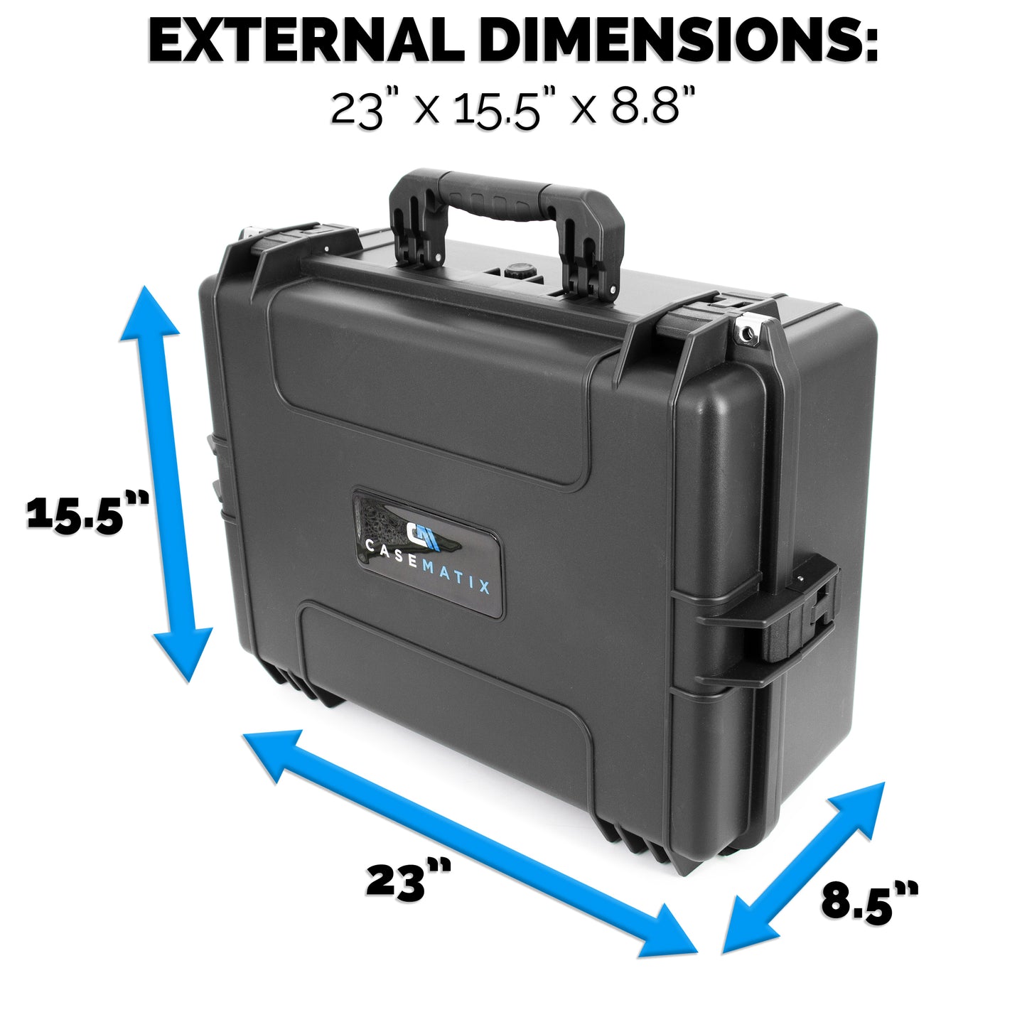 Waterproof Hard Case Compatible with DJI Ronin S Gimbal Stabilizer System - 23" Case with Customizable Diced Foam - Includes Case Only