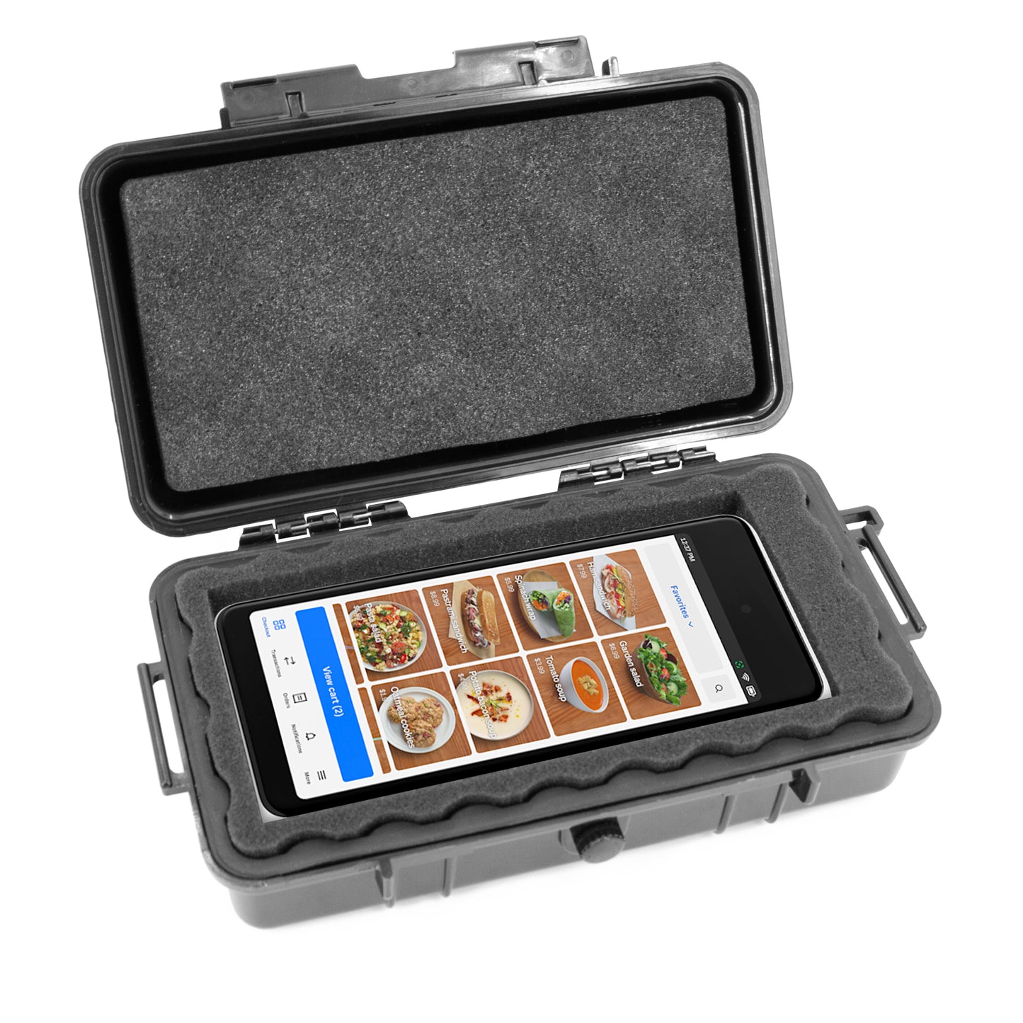 Hard Case Compatible with Square Handheld Credit Card Machine Point of Sale Card Reader, Durable Waterproof Travel Case for Portable POS Reader
