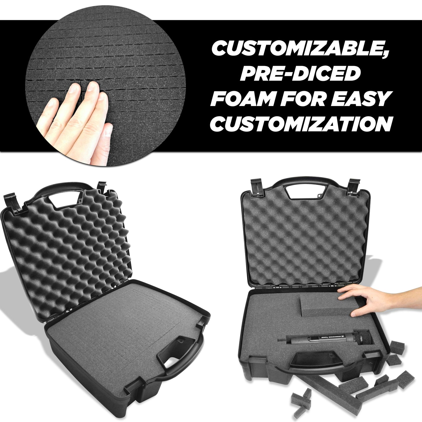 Diagnostic Tool Case Compatible with Fieldpiece SM482V SMAN Wireless Digital Refrigerant Manifold or Other Digital HVAC Gauges - Includes Case Only