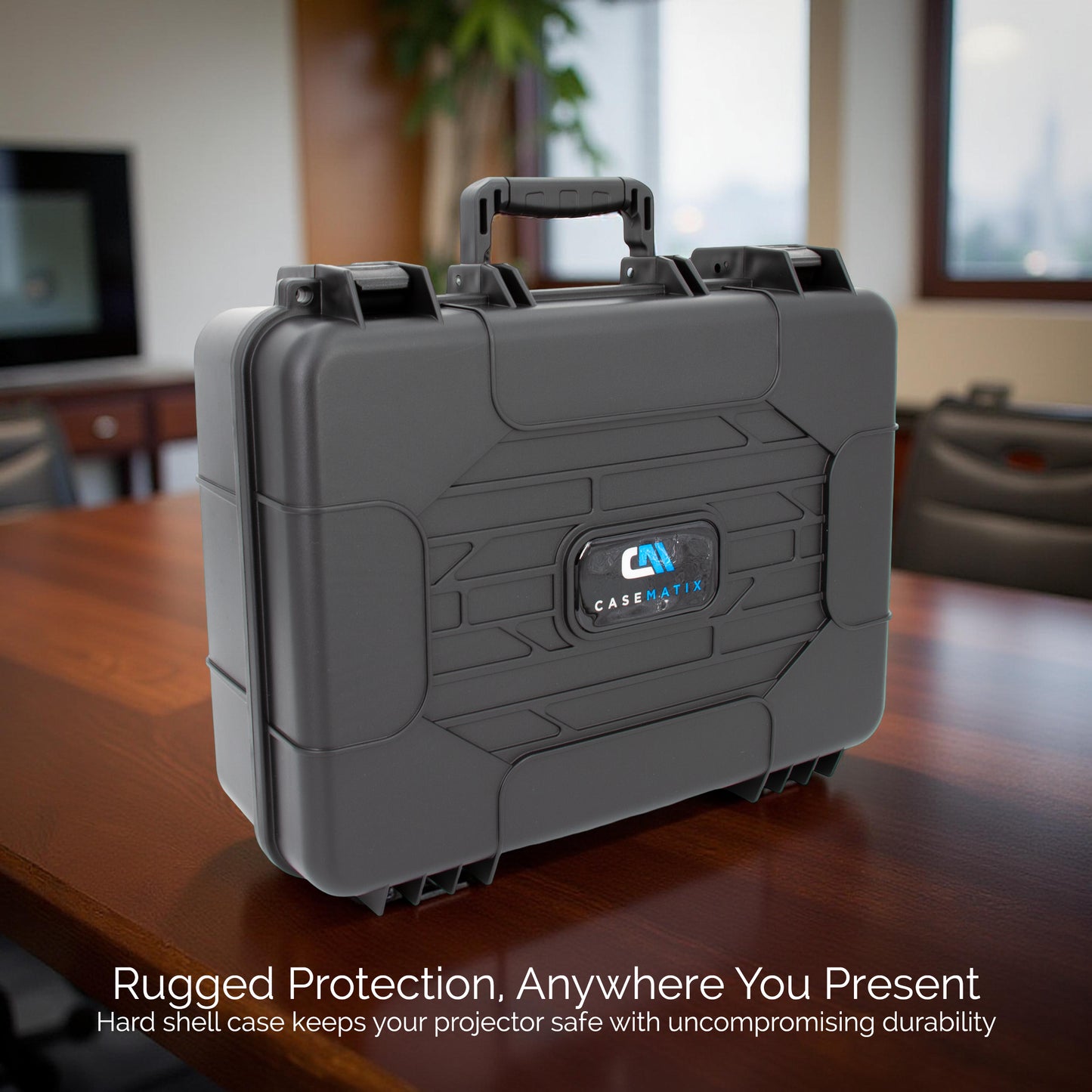 Hard Shell Projector Travel Case – Fits Epson VS250, VS350, VS355 Projectors with HDMI & Remote in Custom Foam Compartments, Case Only