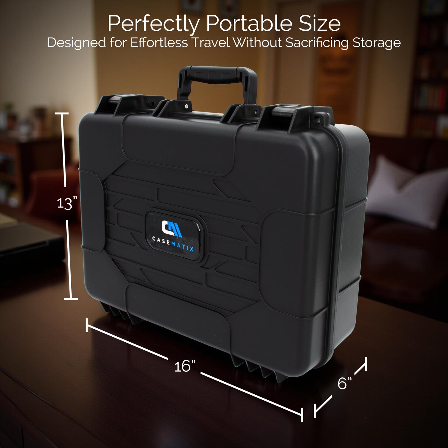 Hard Shell Projector Travel Case – Fits Epson VS250, VS350, VS355 Projectors with HDMI & Remote in Custom Foam Compartments, Case Only