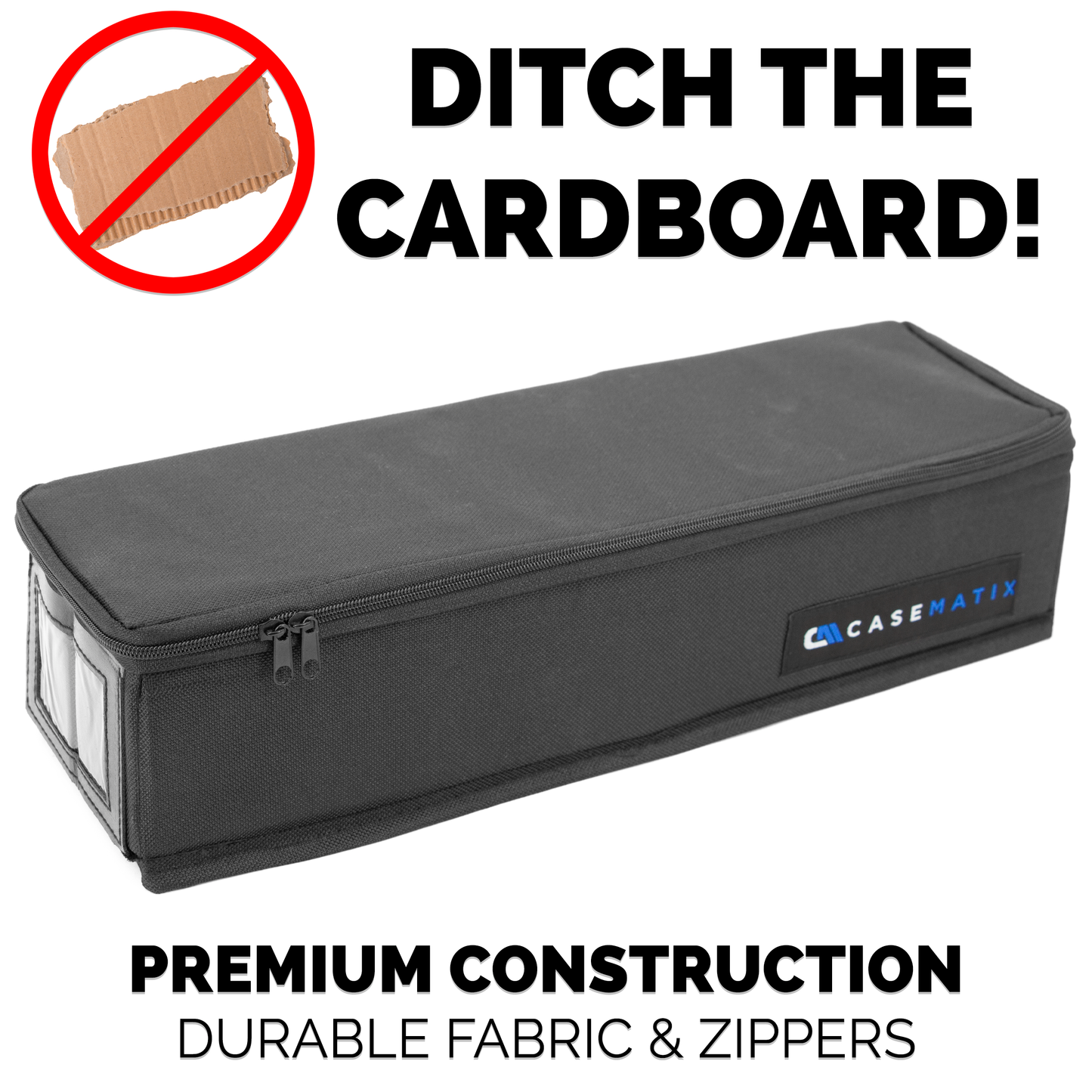 Top Loader Card Storage Case for Trading Cards Fits 200 3" x 4" 35pt Toploaders For Cards with 3 Card Case Dividers and a Collapsible Design