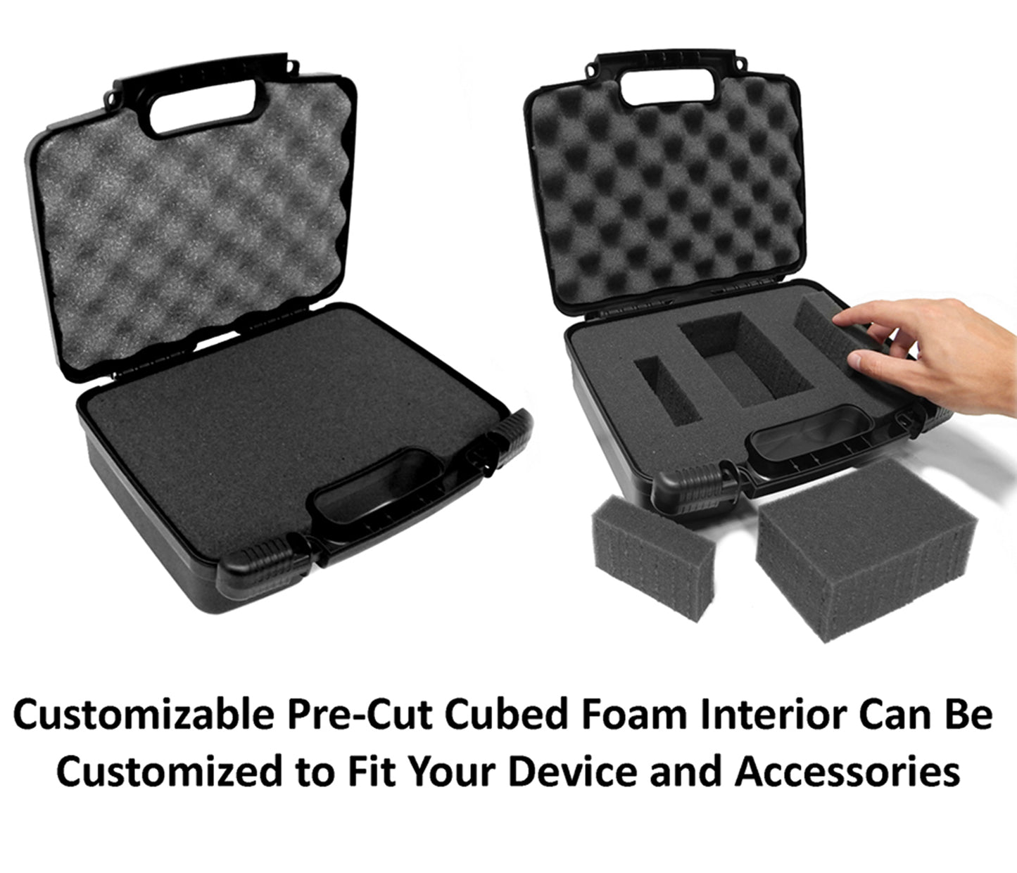 Handheld Recorder Storage Case Compatible with Tascam DR-05x/DR-40x Recorders - Customizable Foam Interior with Tri-Layer Protection - Case Only