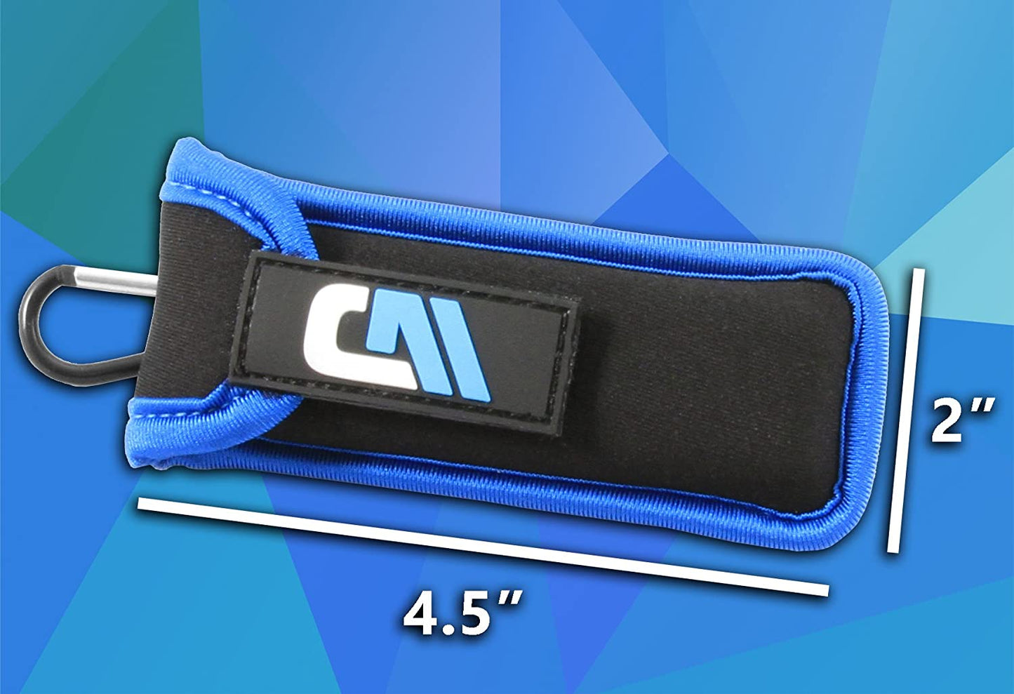 Lip Balm Holder – Clip on Neoprene Chapstick Pouch Easily clips onto Backpack or belt for Convenient Travel and Storage - Carabiner Included