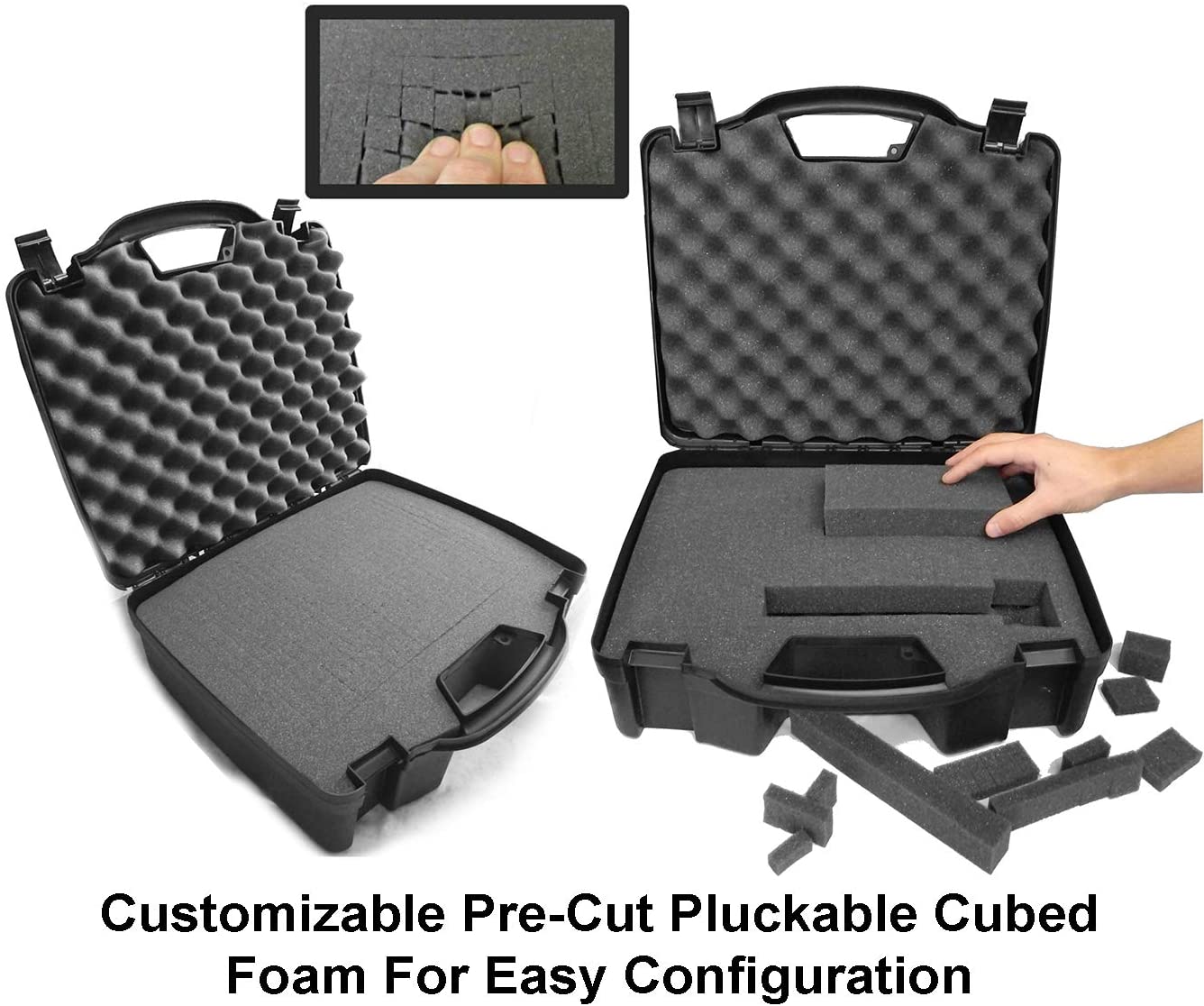 Drum Kit Microphone Travel Case Compatible with Kick Bass Drum Mic, Snare Tom Mic, Overhead Mic, Clamps for CAD, Shure, Samson & More