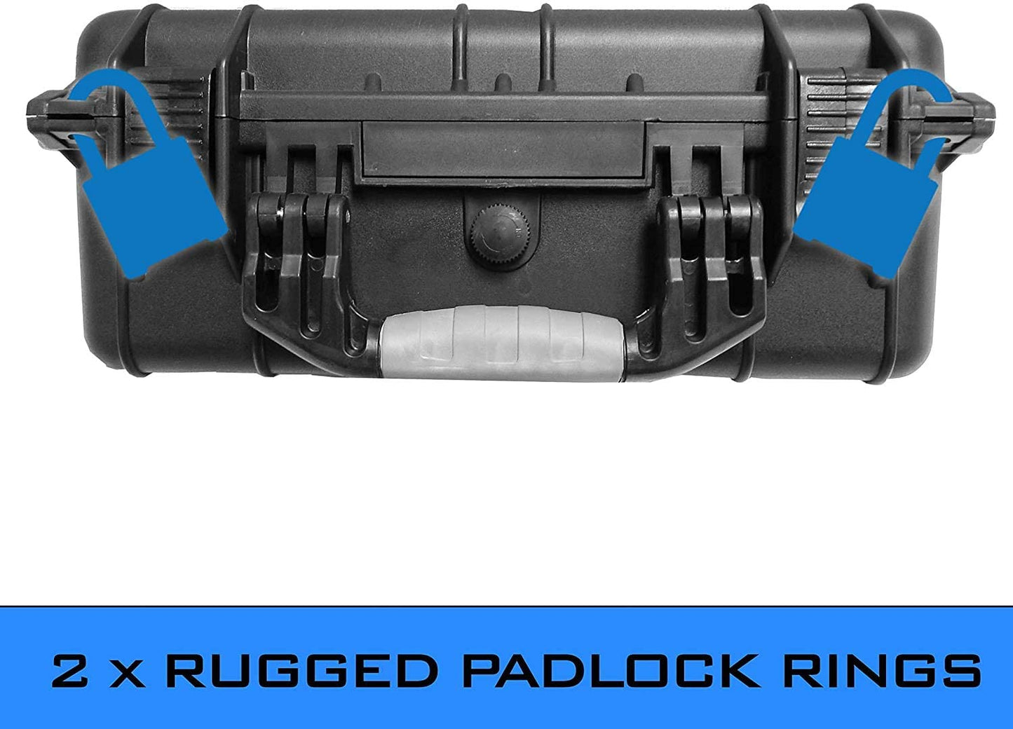 16" Customizable 4 Handgun Multiple Pistol Case - Waterproof & Shockproof Hard Gun Cases for Pistols and Magazines with Two Layers of 2" Foam