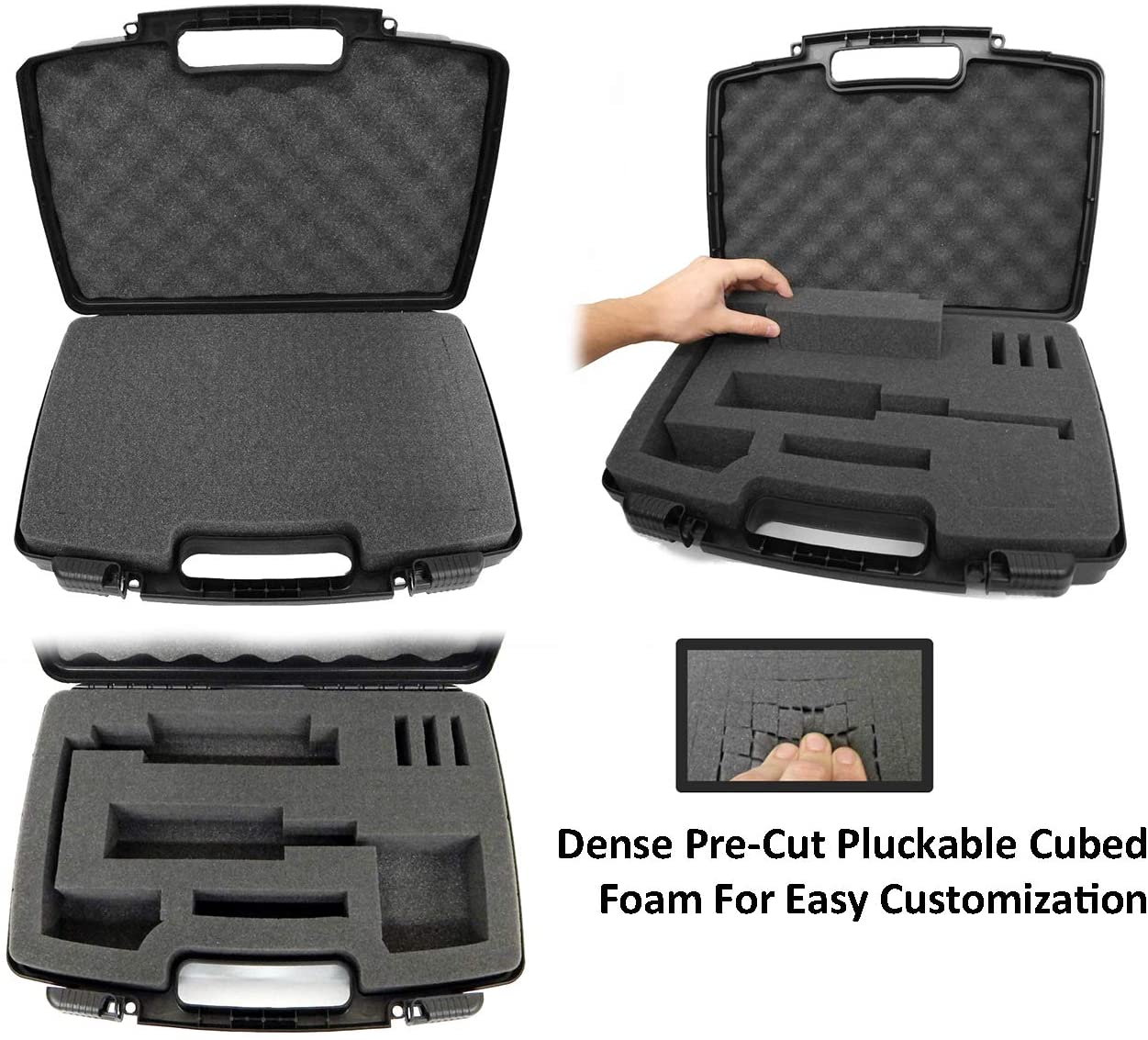 Camera Accessory Case Compatible with GoPro Karma Grip & Hero5 - Hard Shell Protection with Customizable Diced Foam Compartments - Made in USA