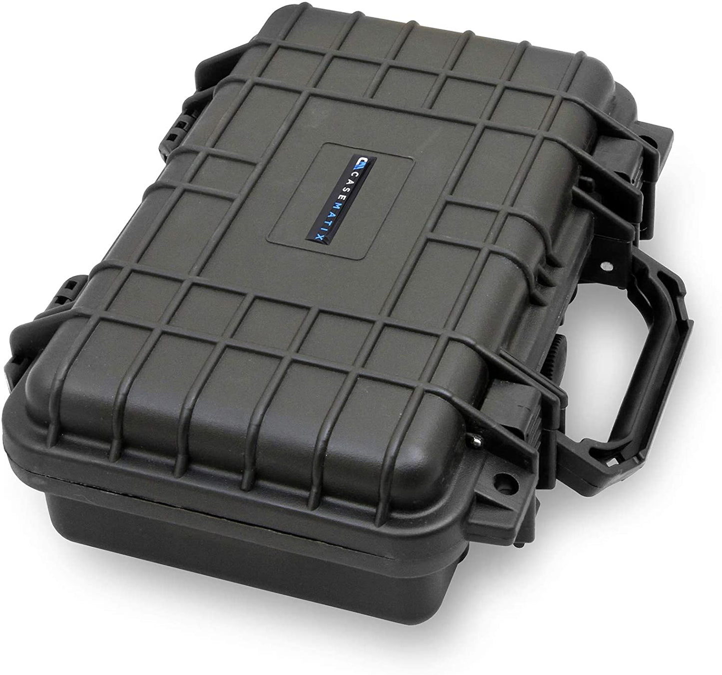 12" Hard Gun Case - Waterproof Shockproof Pistol Case with Customizable Foam Interior for 9mm Handgun & Accessories Storage