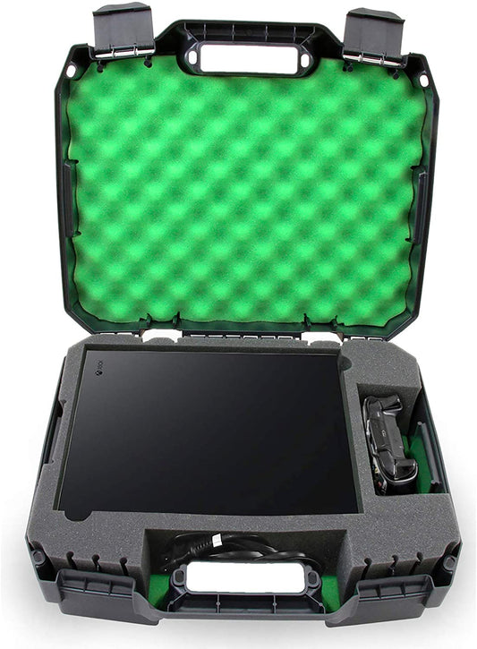 Hard Shell Carrying Case Compatible with Xbox One X Gaming Console, Controller & Accessories - Custom Case Only