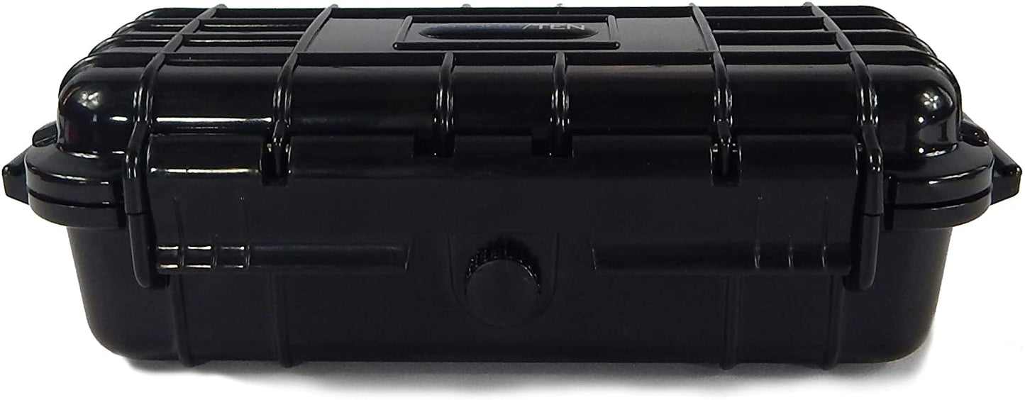 Rugged Waterproof Case Compatible with Zoom h1n Handy Recorder in Impact Resistant Outer Shell and Internal Padded Foam - Case Only