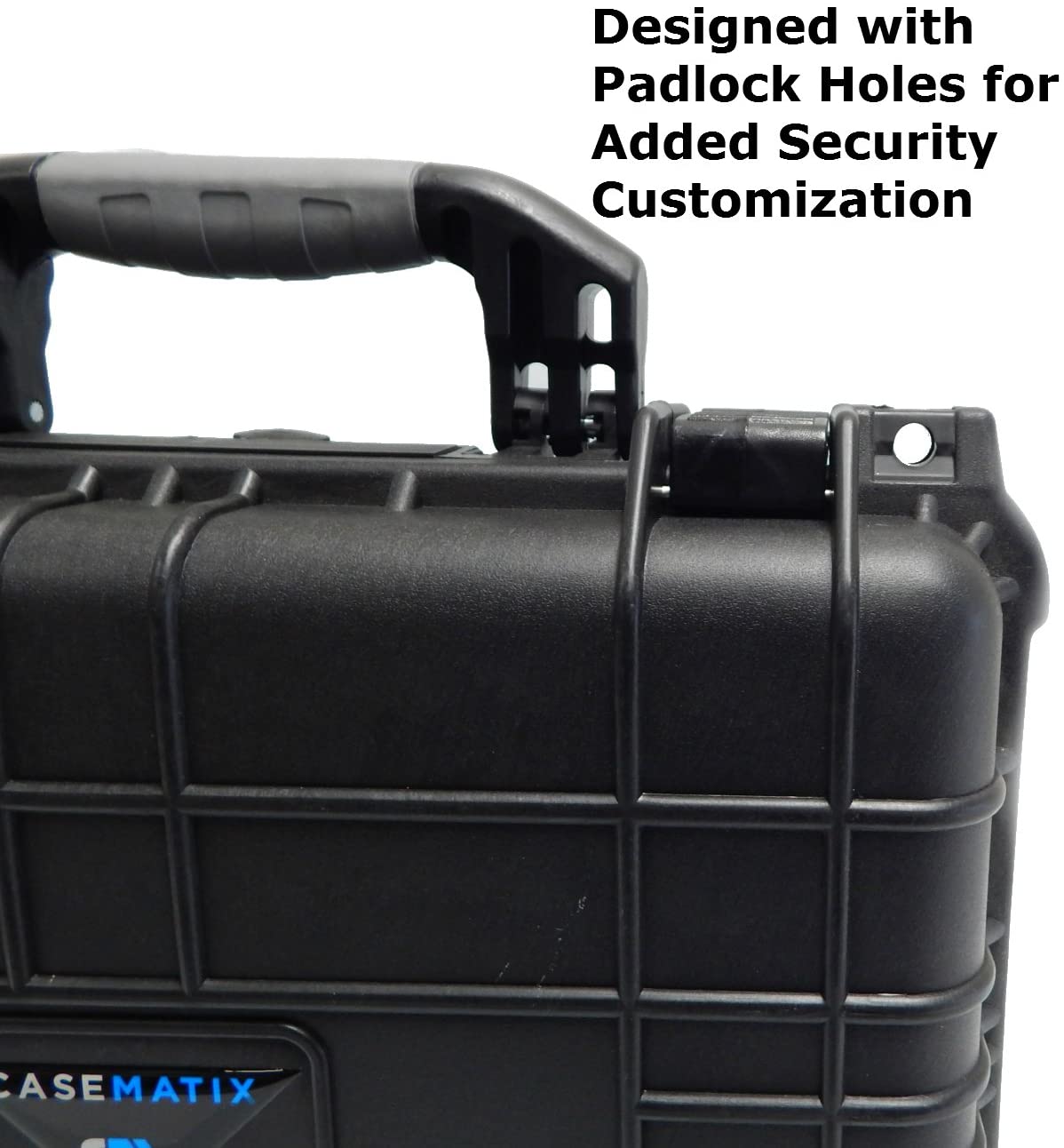Waterproof Case for Home Theater Projectors Compatible with DBPOWER T22 HD Video Projector - Impact Absorbing Foam Compartments with Padlock Security