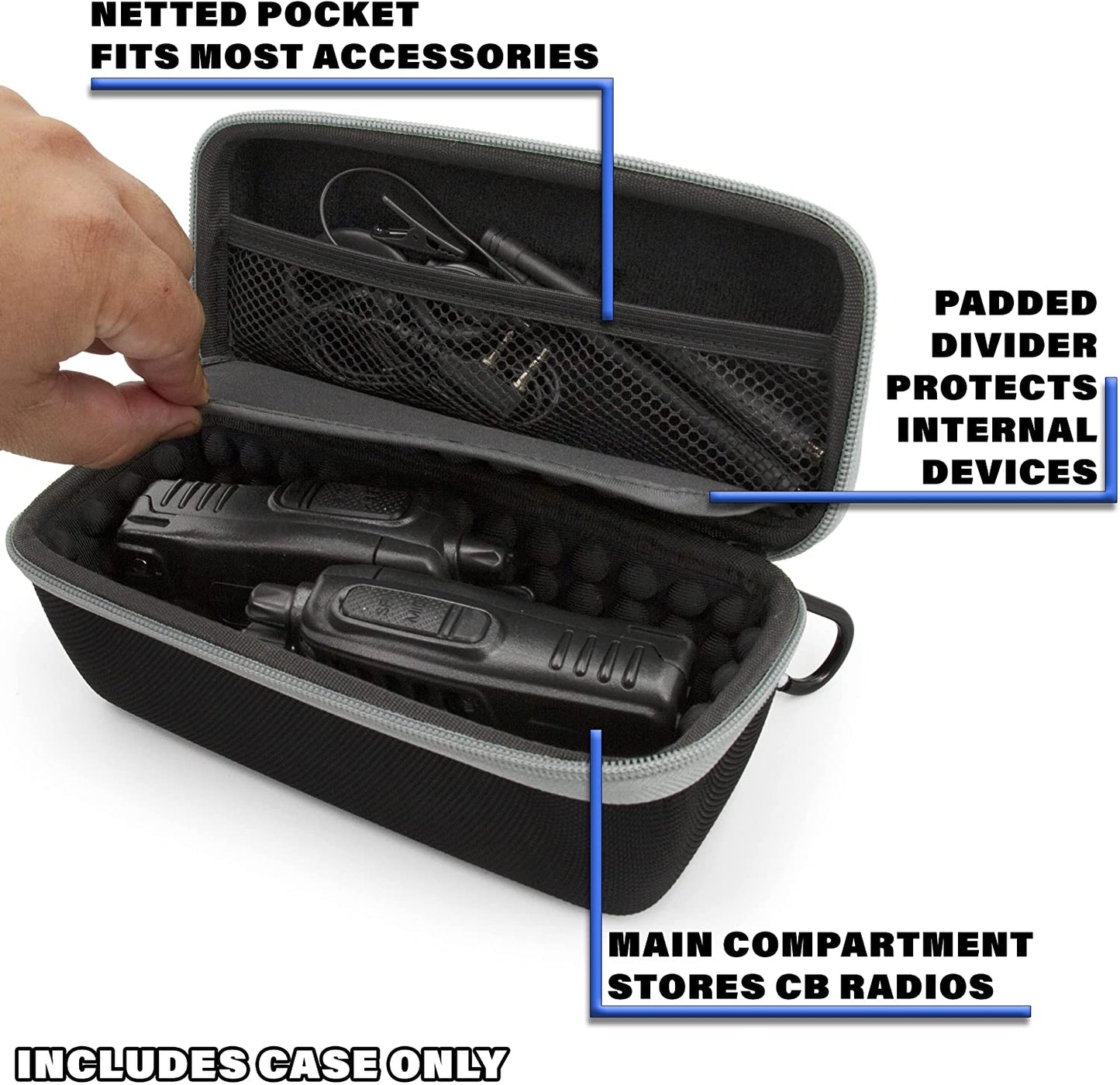 Walkie Talkie Case Compatible with Midland 2 Way Radio, Cobra Handheld CB Radios, Uniden Handheld CB Radio and More