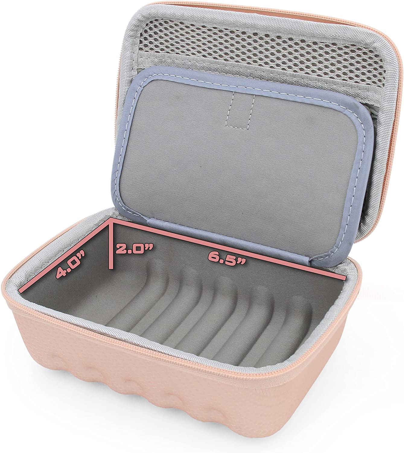Rose Gold Asthma Inhaler Case for Travel Fits Spacer, Mask and Accessories, Includes Case Only