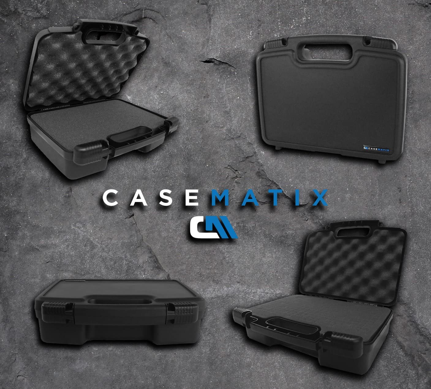 Audio Mic Case Compatible with Audio-Technica ATR2500x/AT2020/AT2035 Microphones - Tri-Layer Customizable Foam Protection with Padlock Rings