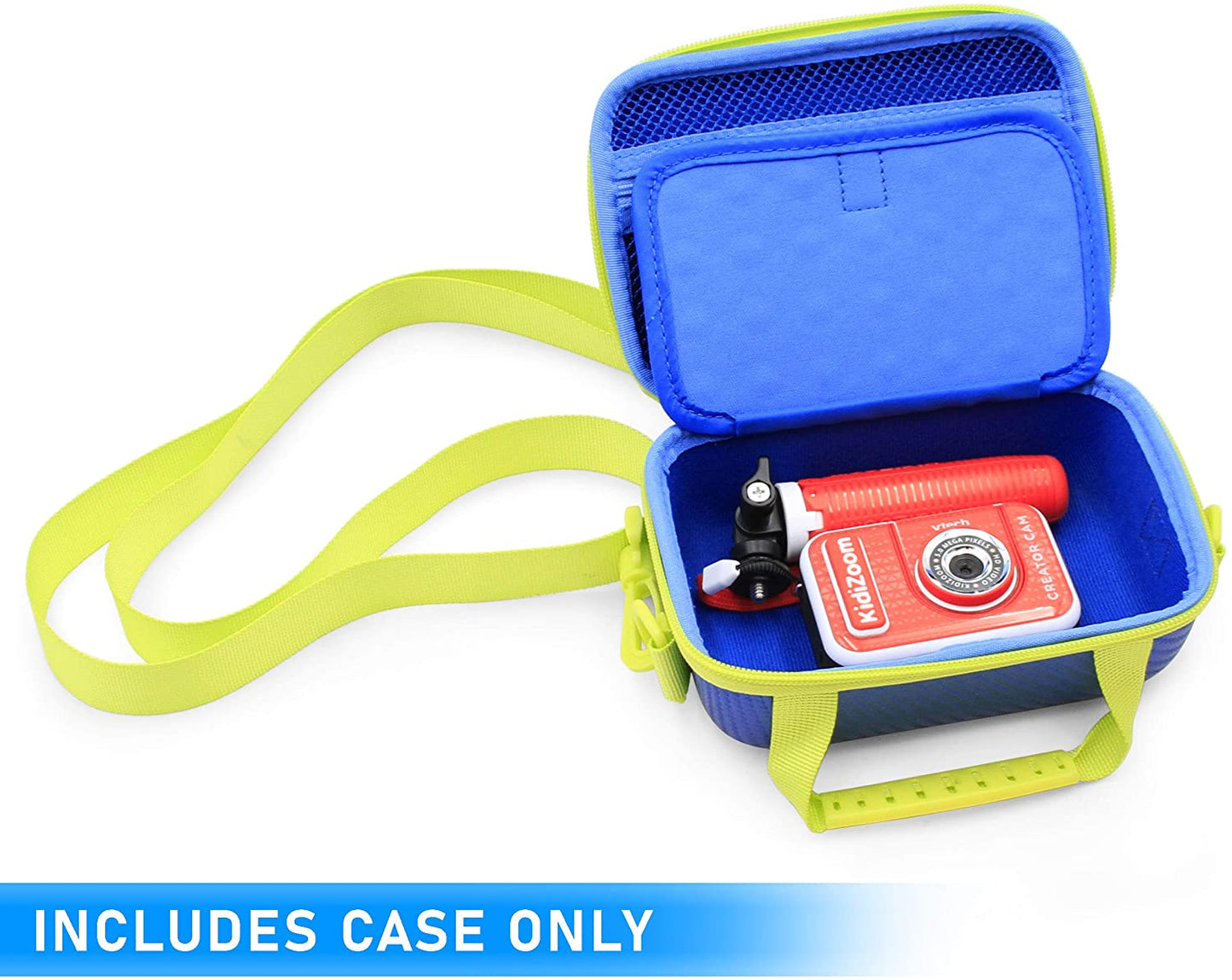 Blue Kids Camera Case Compatible with VTech KidiZoom Creator Cam, Tripod & Accessories with EVA Hard Shell and Carry Strap – Case Only