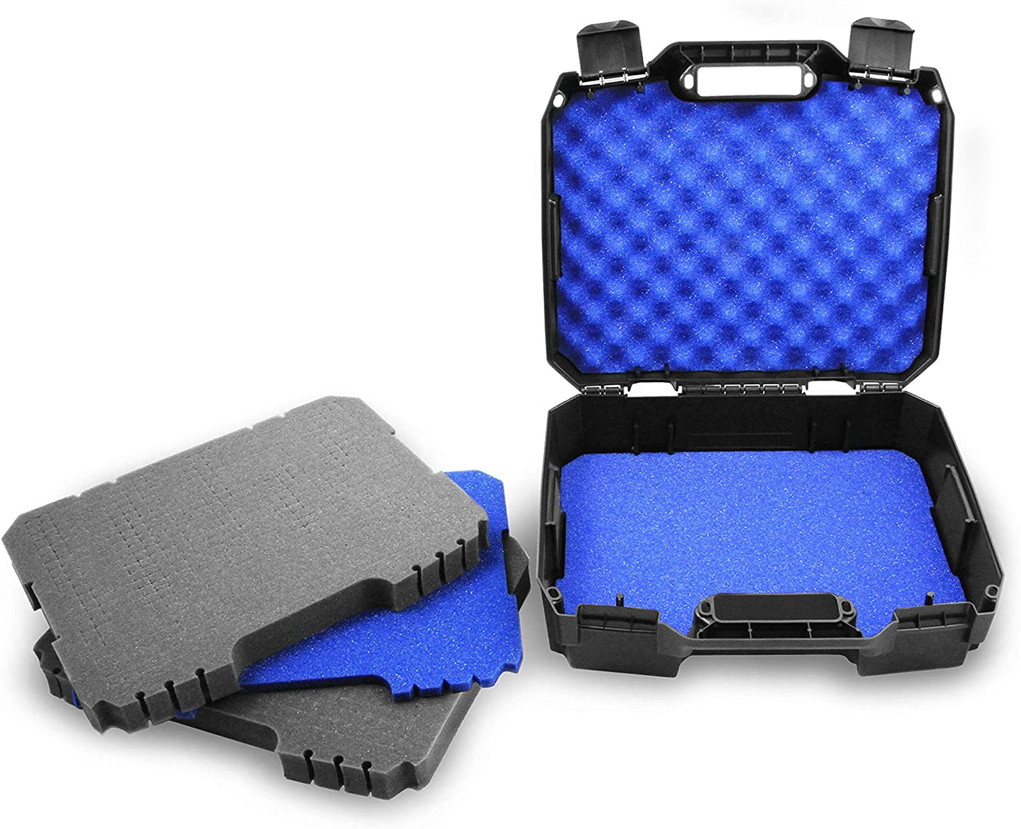 15.6" Laptop Hard Case - Crushproof Protection for HP Elite Dragonfly Pavilion Envy with Customizable Foam & Padlock Rings - 17x14x6