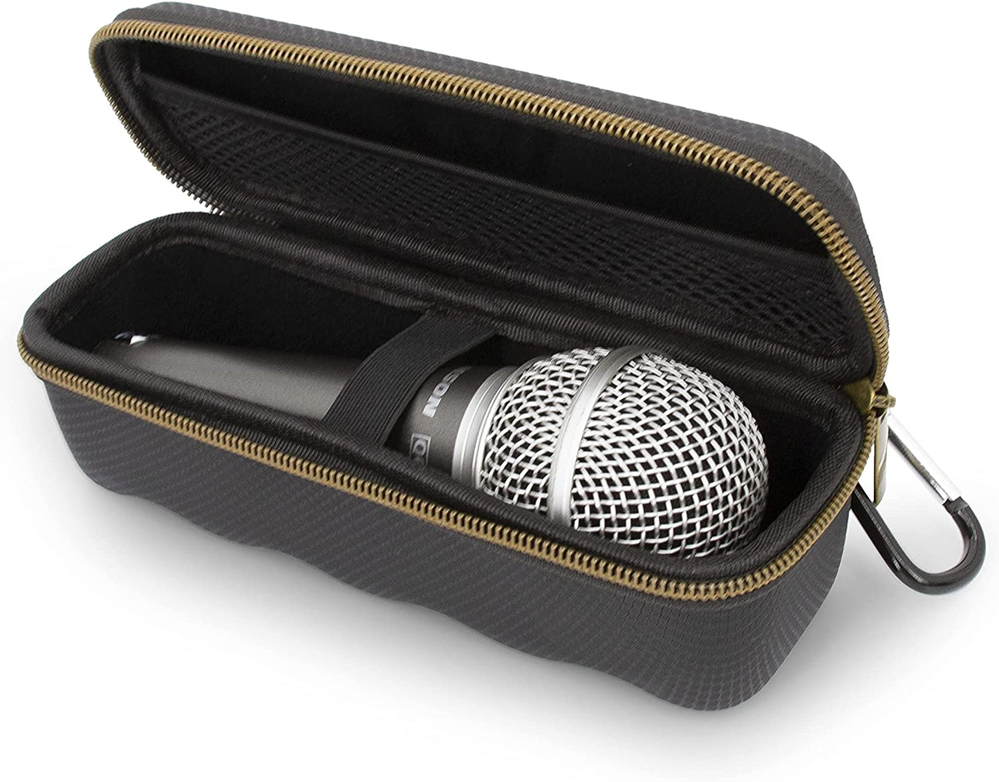 Microphone Case Fits Wired Microphone Models up to 6.75” Maximum, Ultra Compact Mic Case Fits Singing, Vocal Dynamic Handheld Wired Microphones