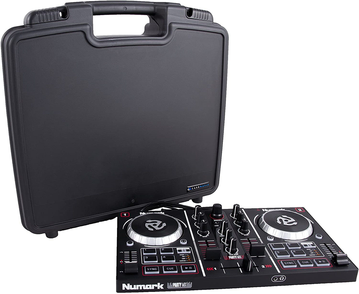 Protective DJ Controller Carry Case Compatible with Numark Party Mix Starter Mixer in Padded Foam Interior with Hard Shell Exterior