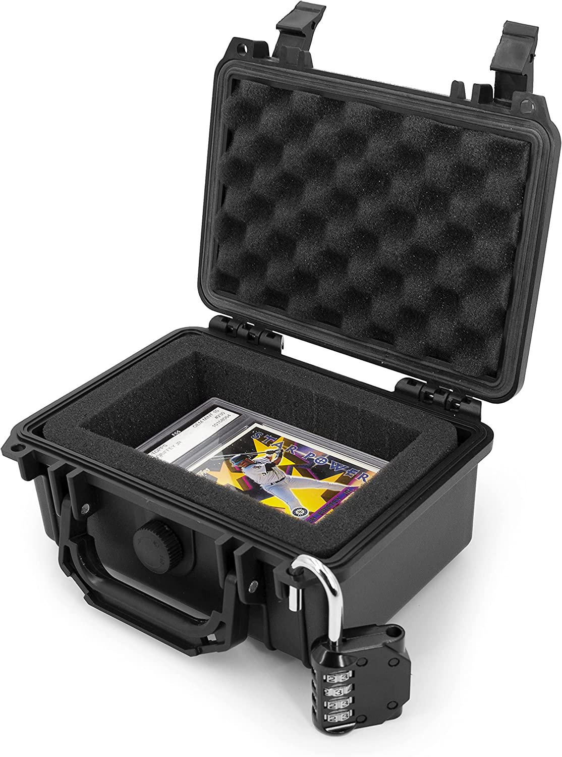 Graded Card Carrying Case - Storage Box Trading Card Case Compatible With 9 BGS PSA Graded Sports Card Slabs and More Graded Card Sleeves